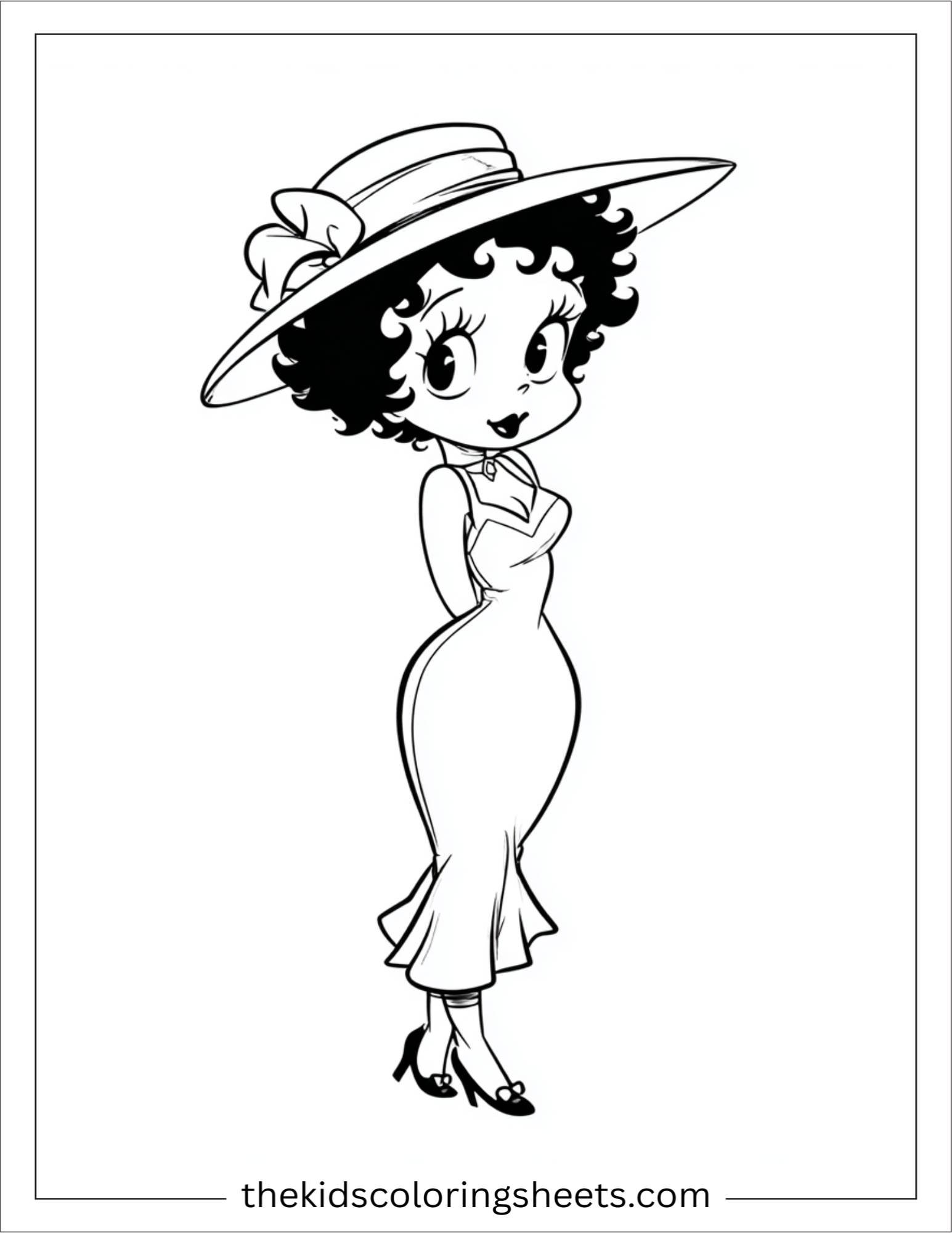 betty boop wearing hat