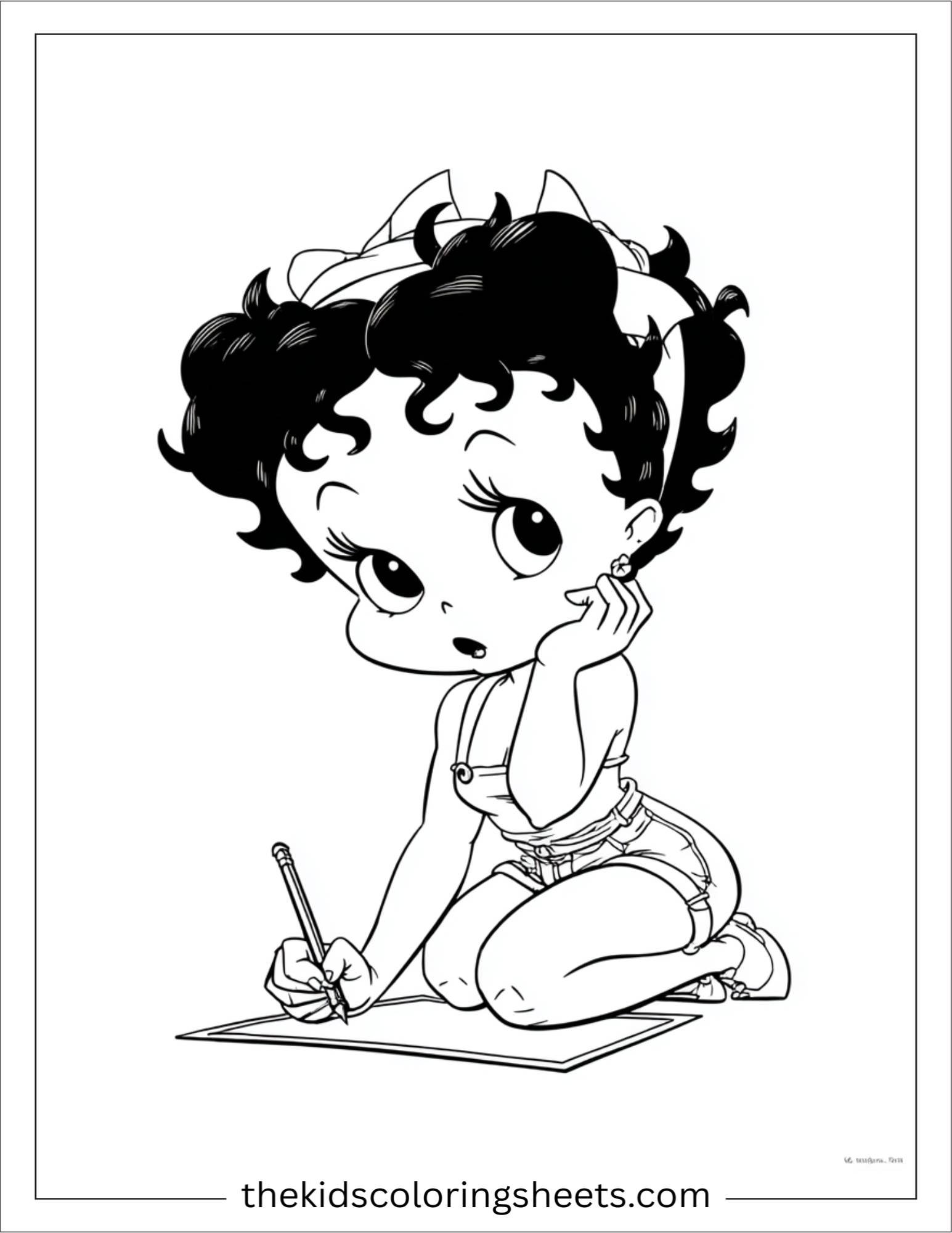 betty boop writing