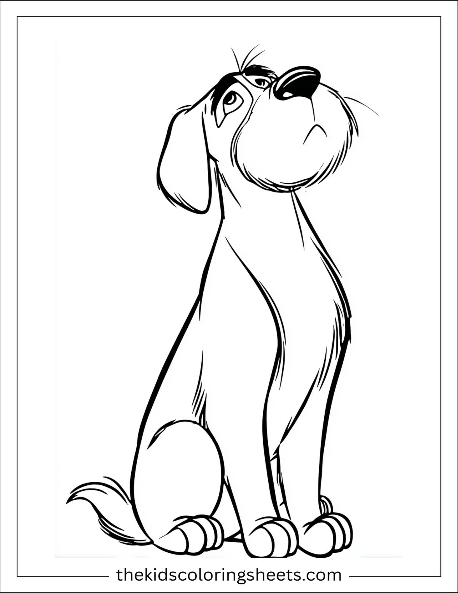 Caring dog looking concerned