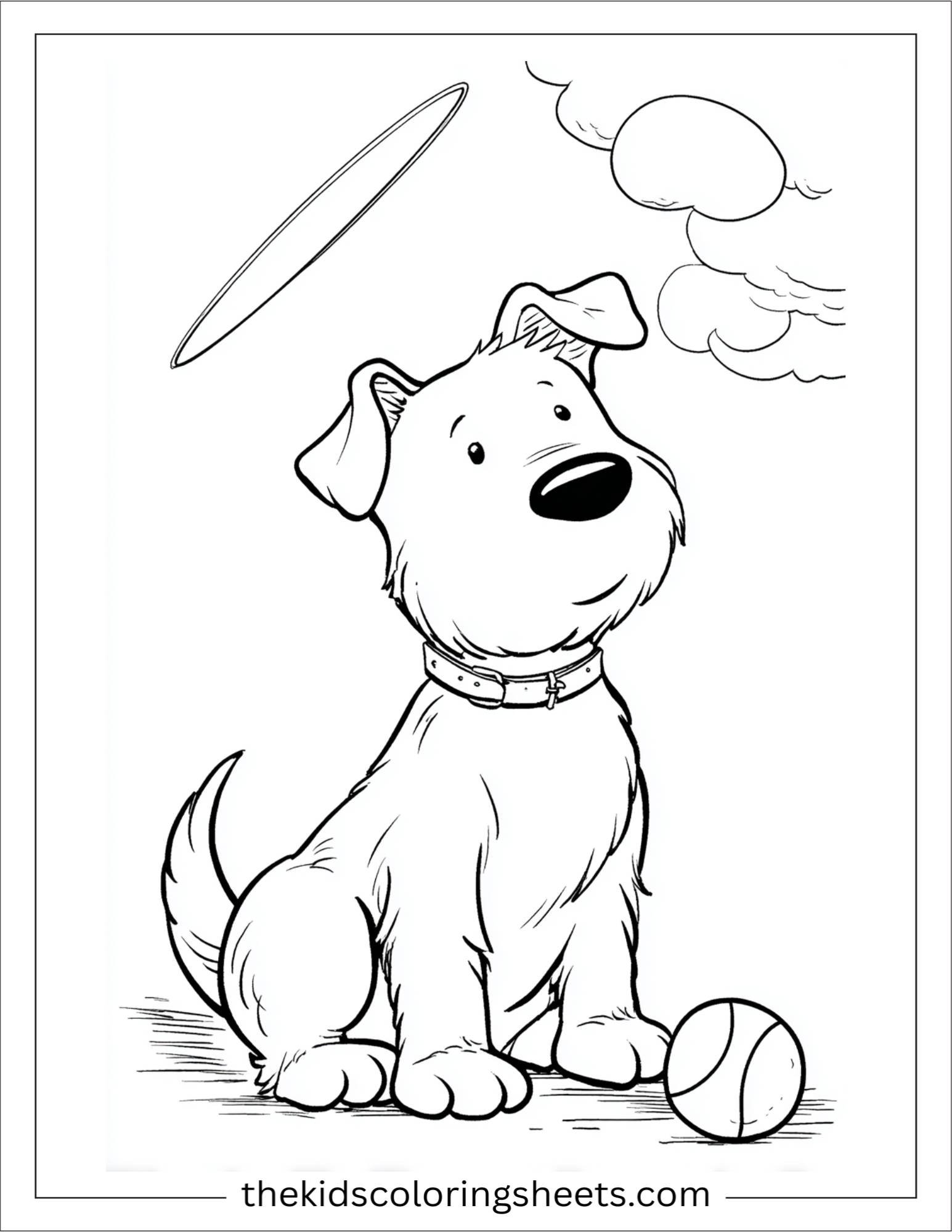 Caring dog playing fetch