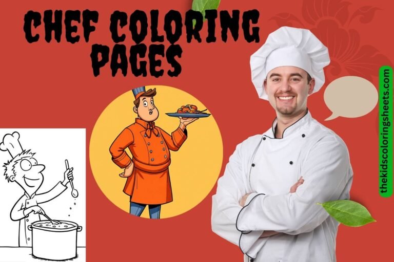 Chef Coloring Pages for Kids Fun & Easy Cooking Scenes to Print