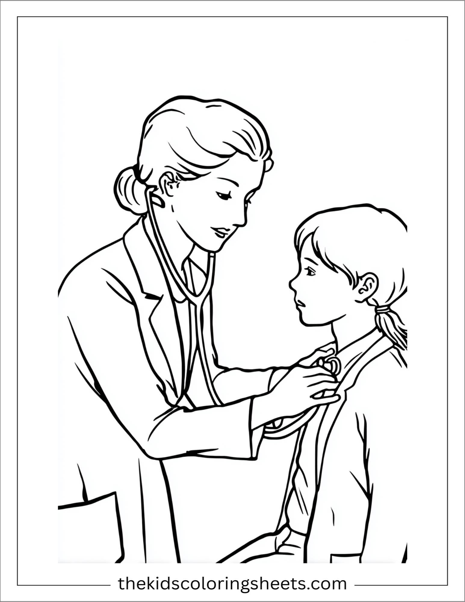 Doctor focused examining a patient