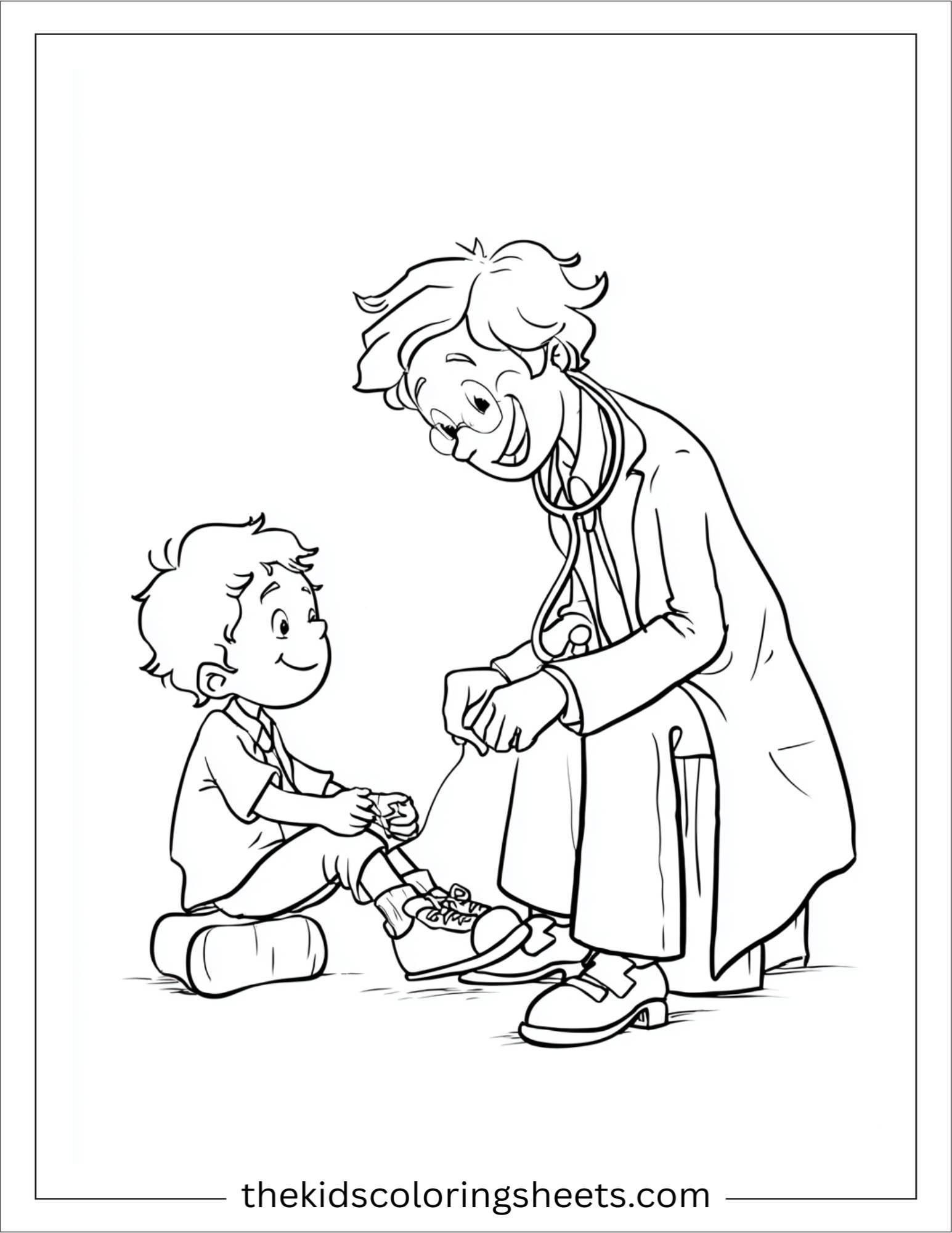 Doctor friendly tying shoelaces