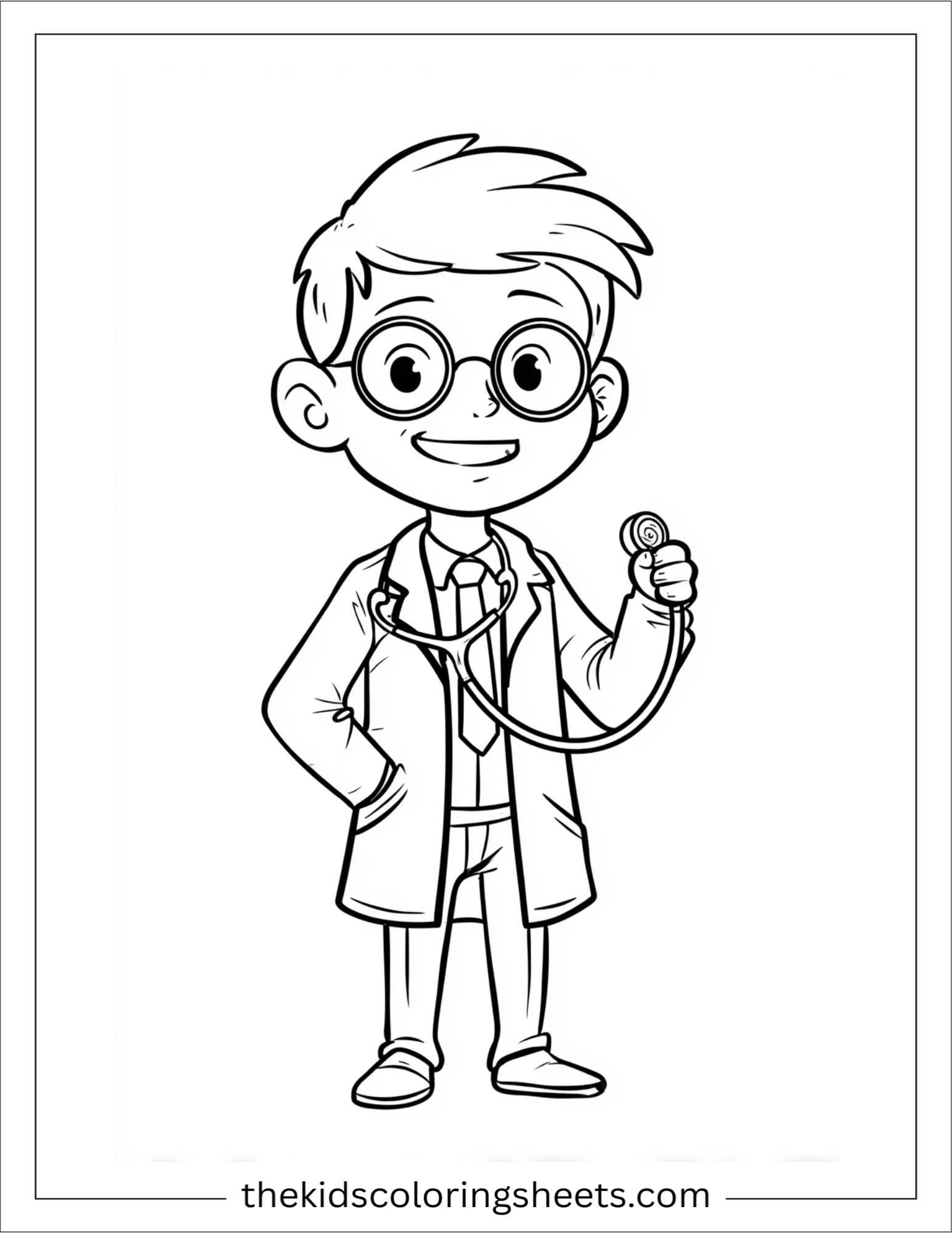 Doctor happy holding a stethoscope