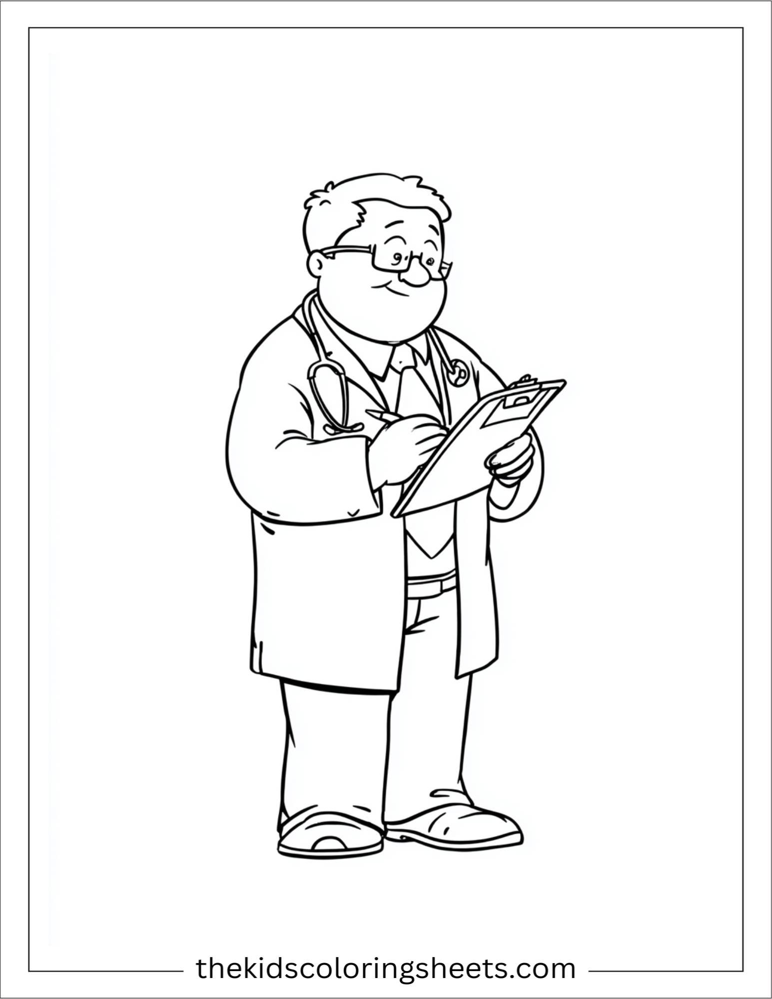 Doctor happy writing a prescription