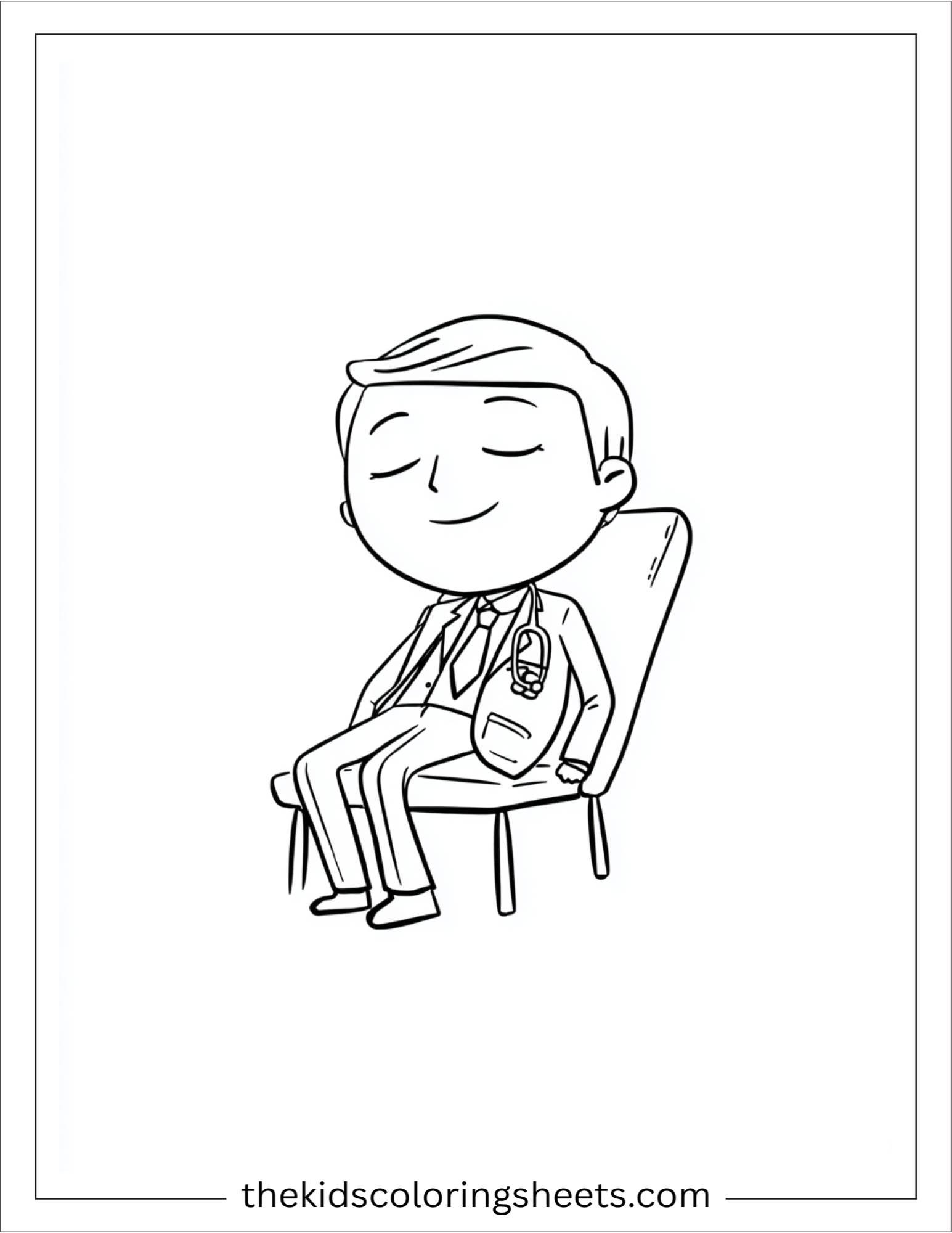 Doctor smiling resting