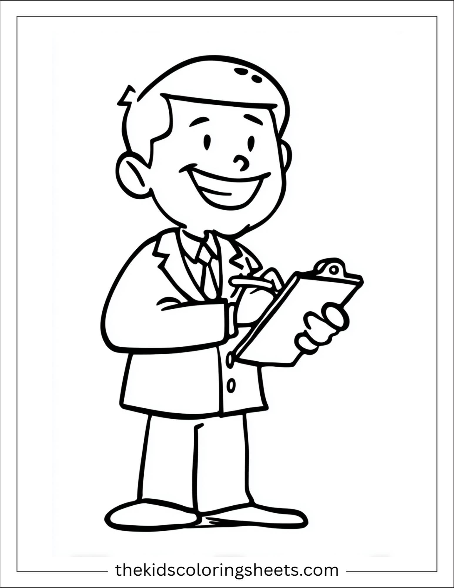 Doctor smiling writing a prescription