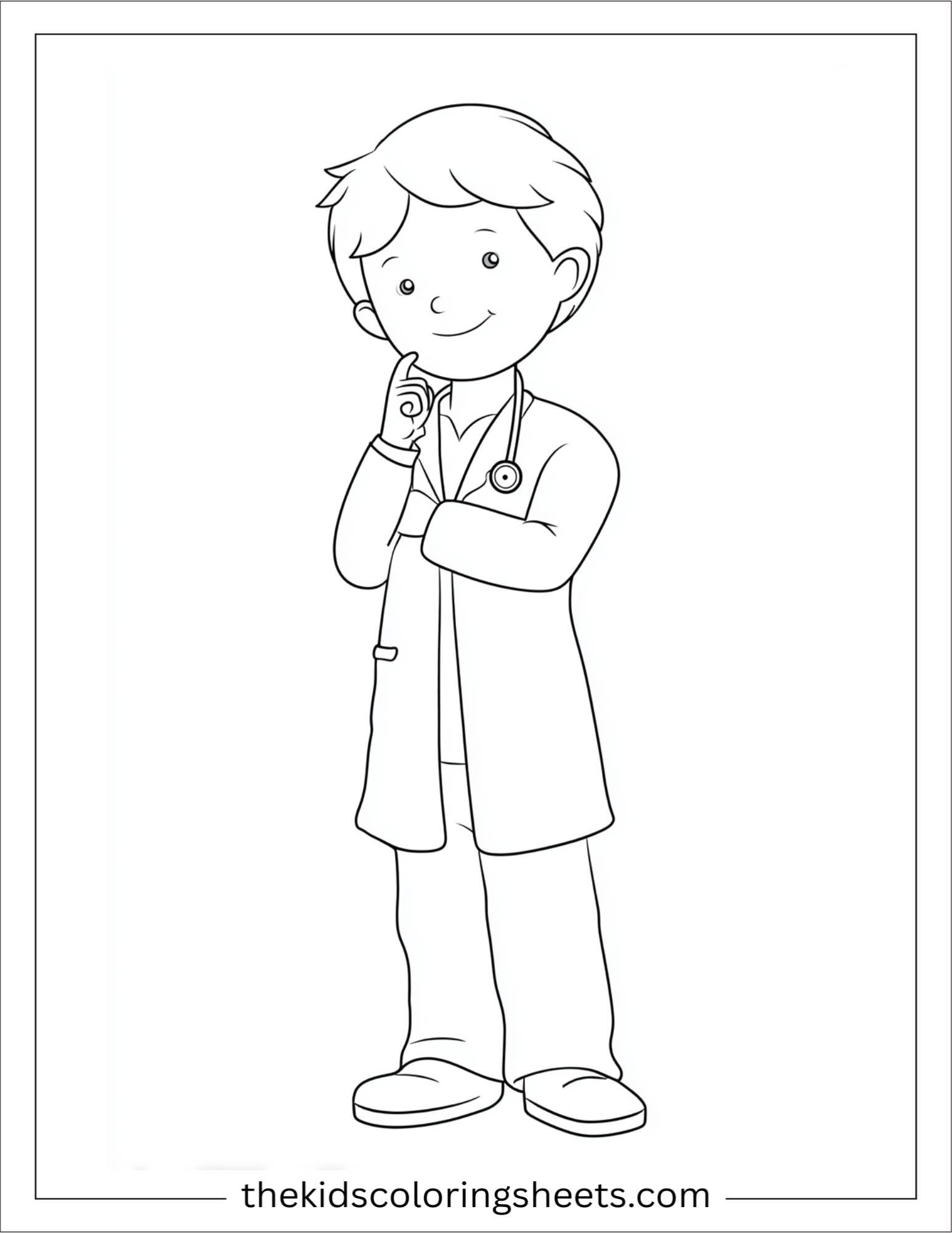 Doctor thinking celebrating