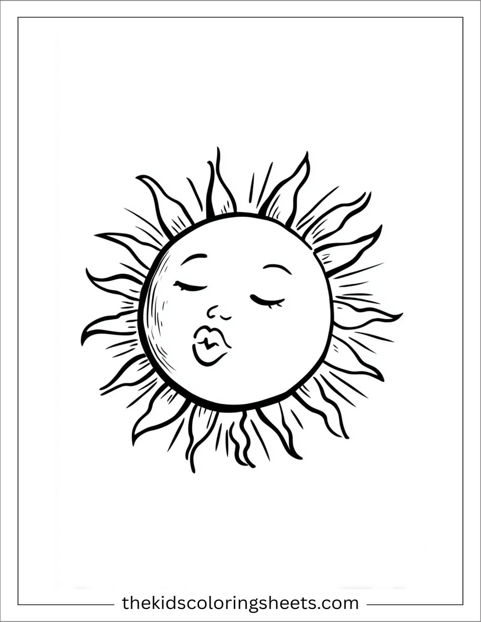 Happy sun blowing kisses