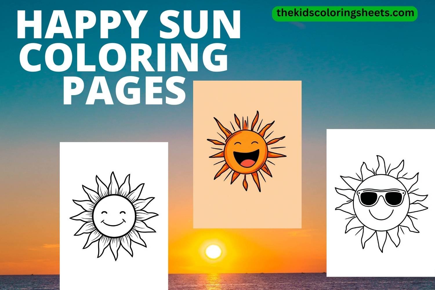 happy sun coloring pages