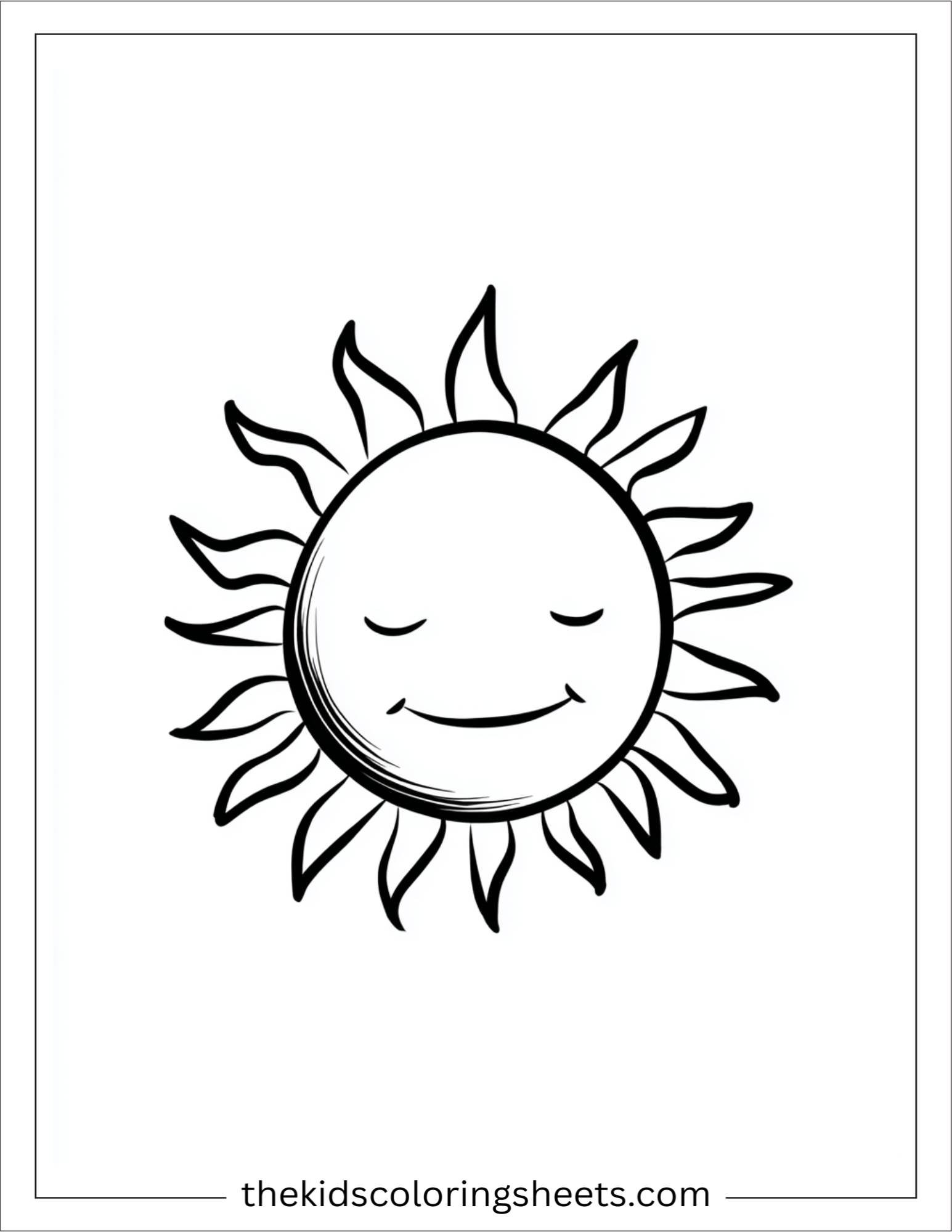 Happy sun sleepy smile