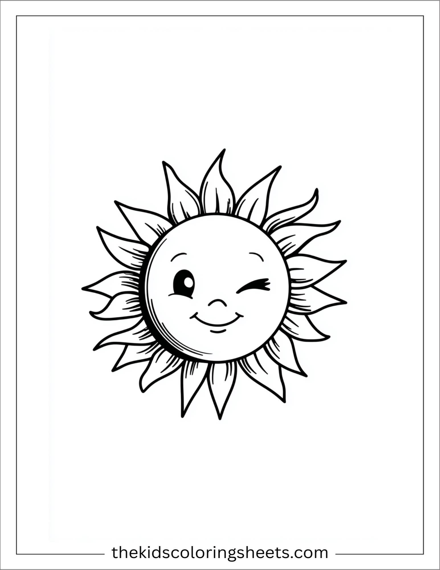 Happy sun winking