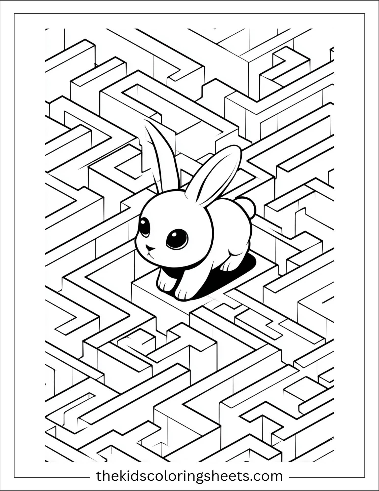 Intelligent rabbit solving a maze