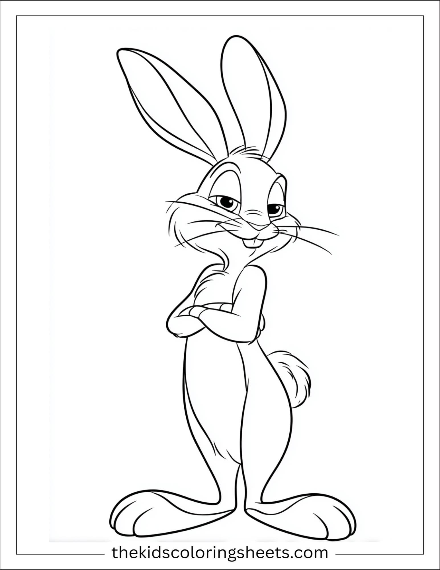 Intelligent rabbit standing proud