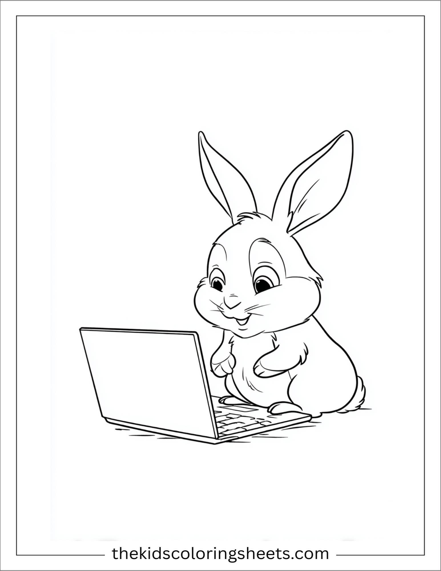 Intelligent rabbit using a laptop