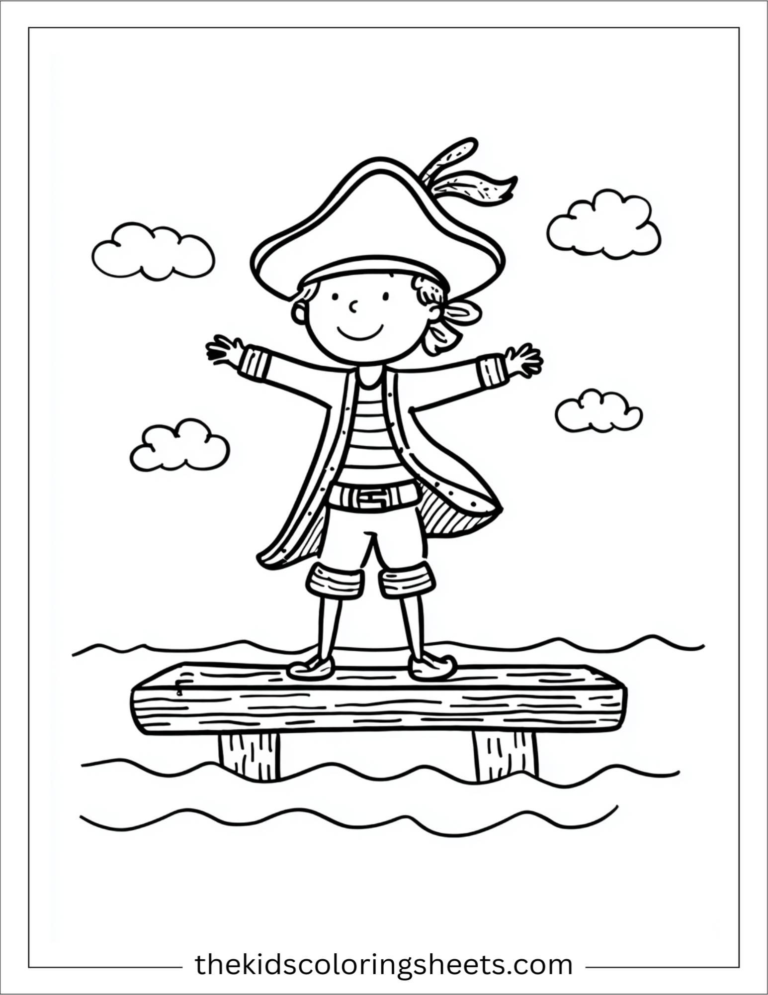 Pirate balancing on a plank