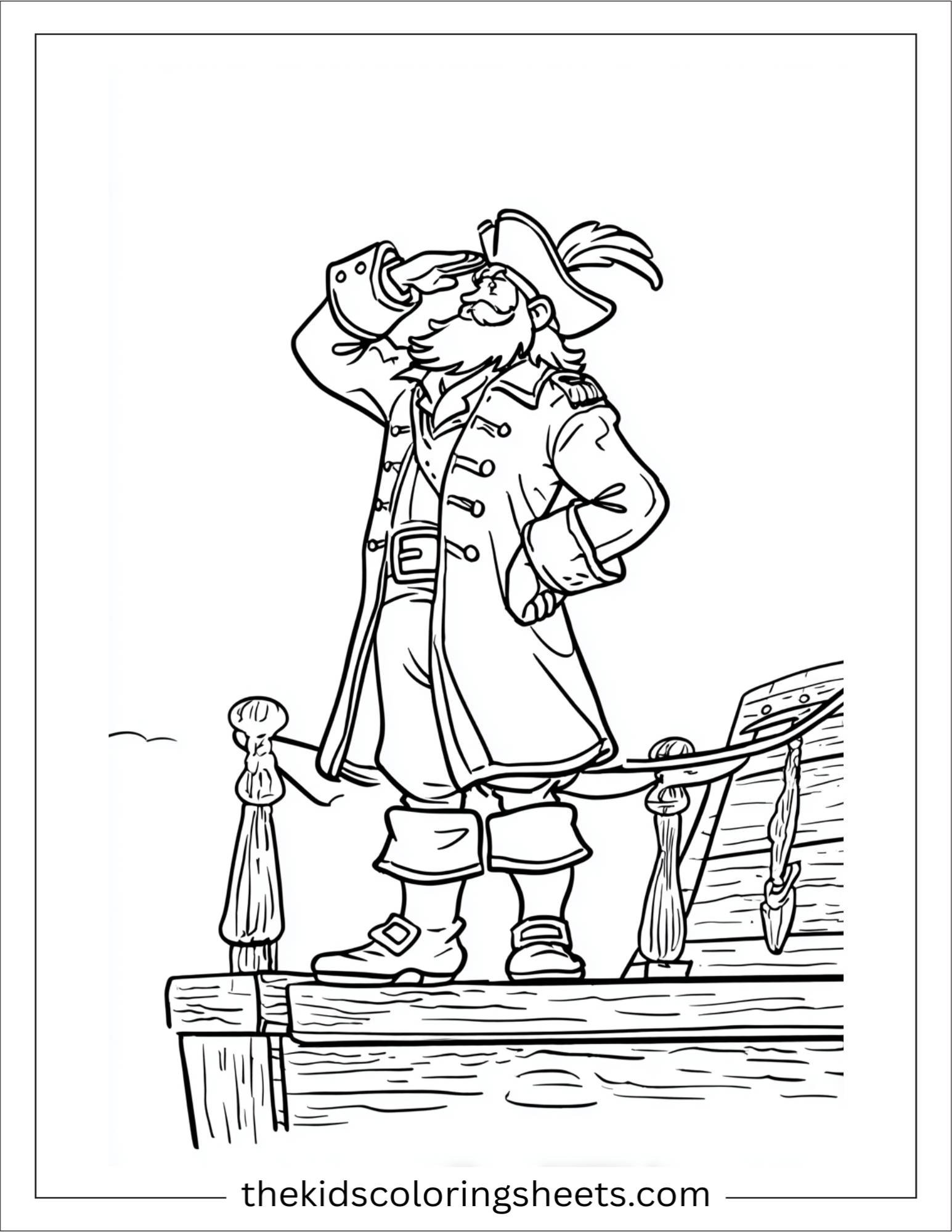 Pirate saluting the crew