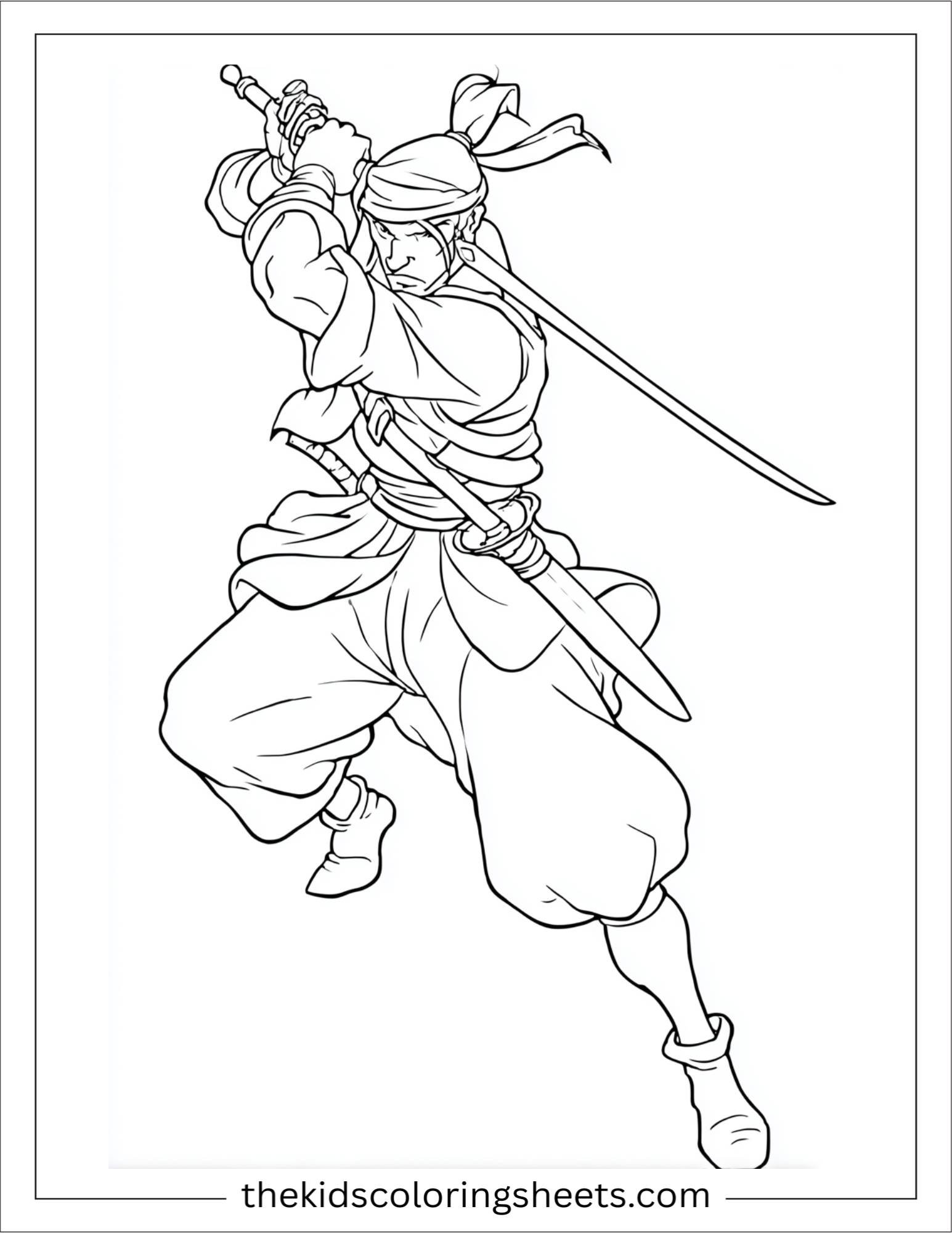 Sinbad the sailor fighting with sword