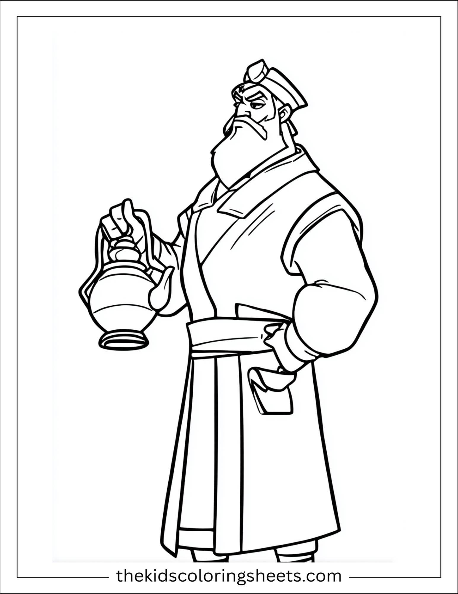 Sinbad the sailor lighting lantern