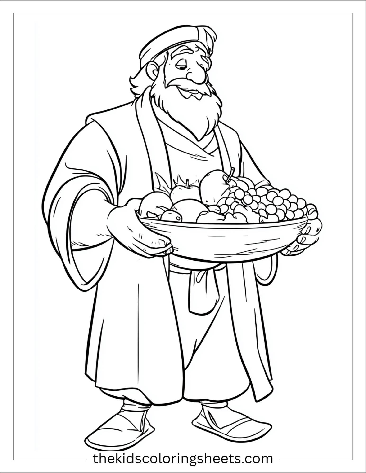 Sinbad the sailor offering fruit