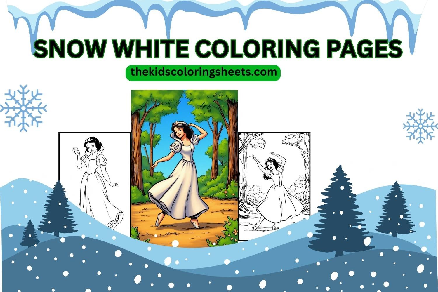 snow white coloring pages