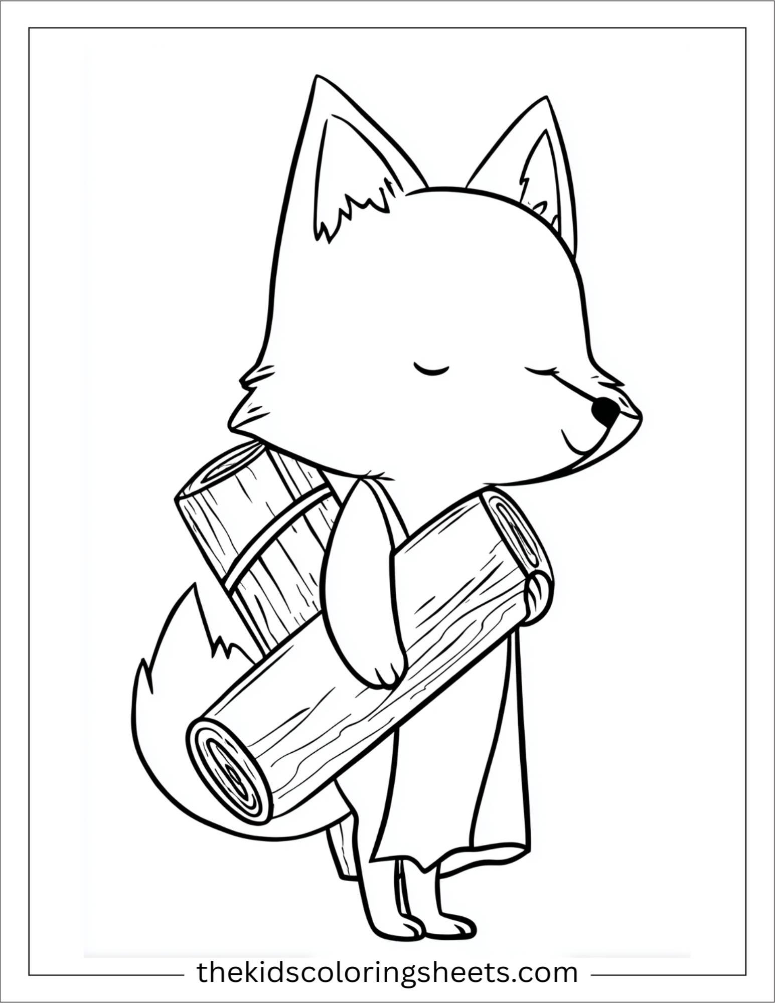 The clever fox carrying scroll