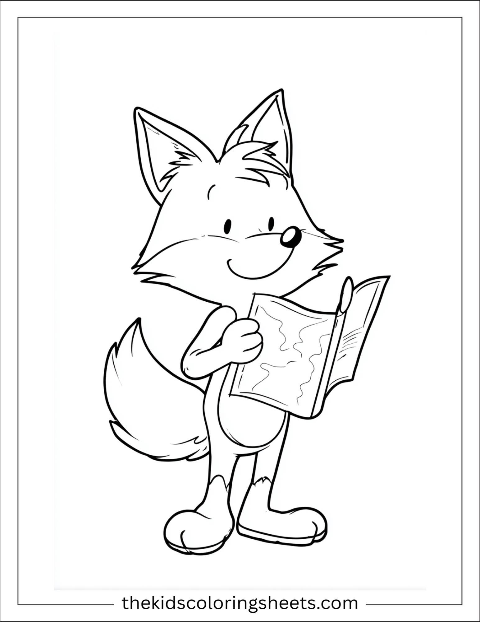 The clever fox holding map