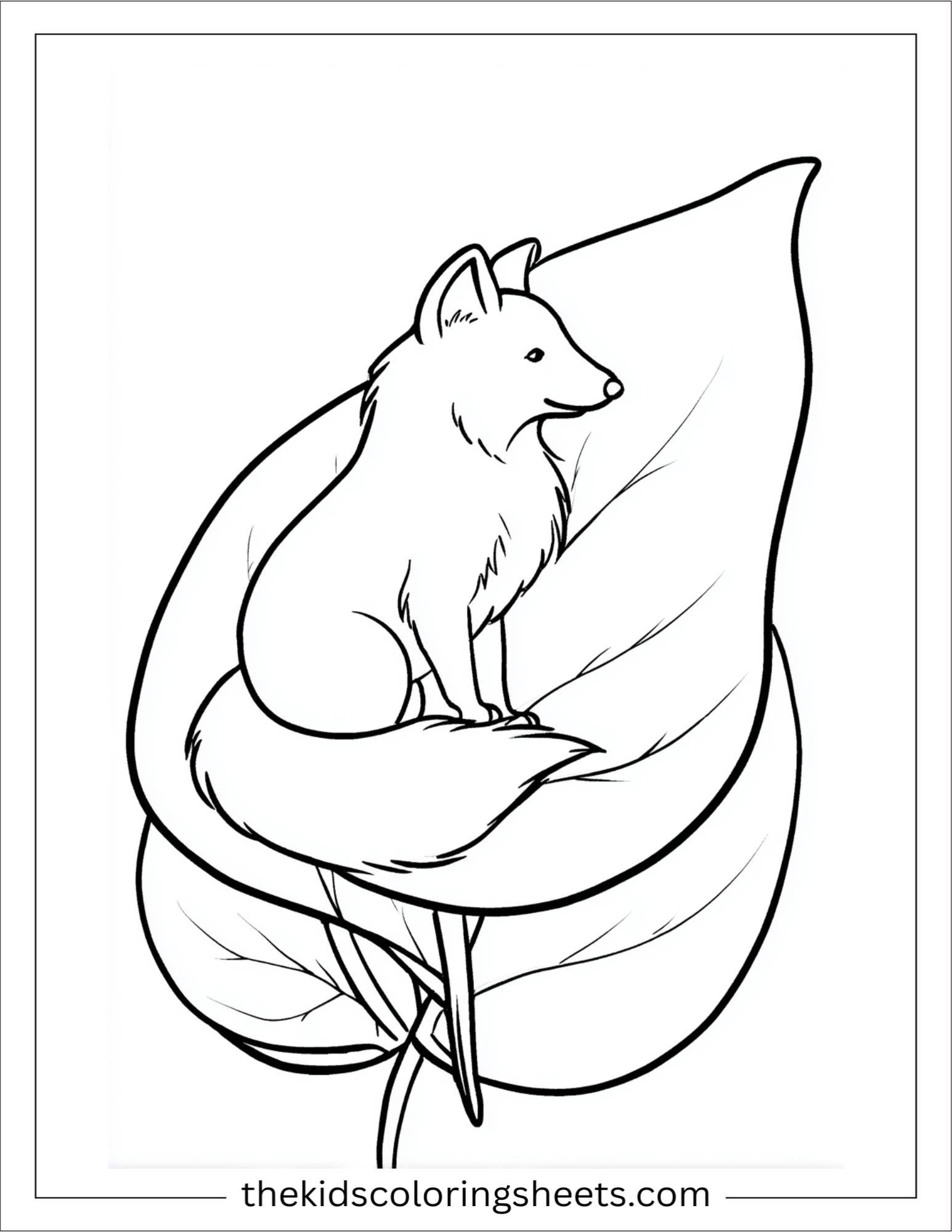 The clever fox riding on leaf