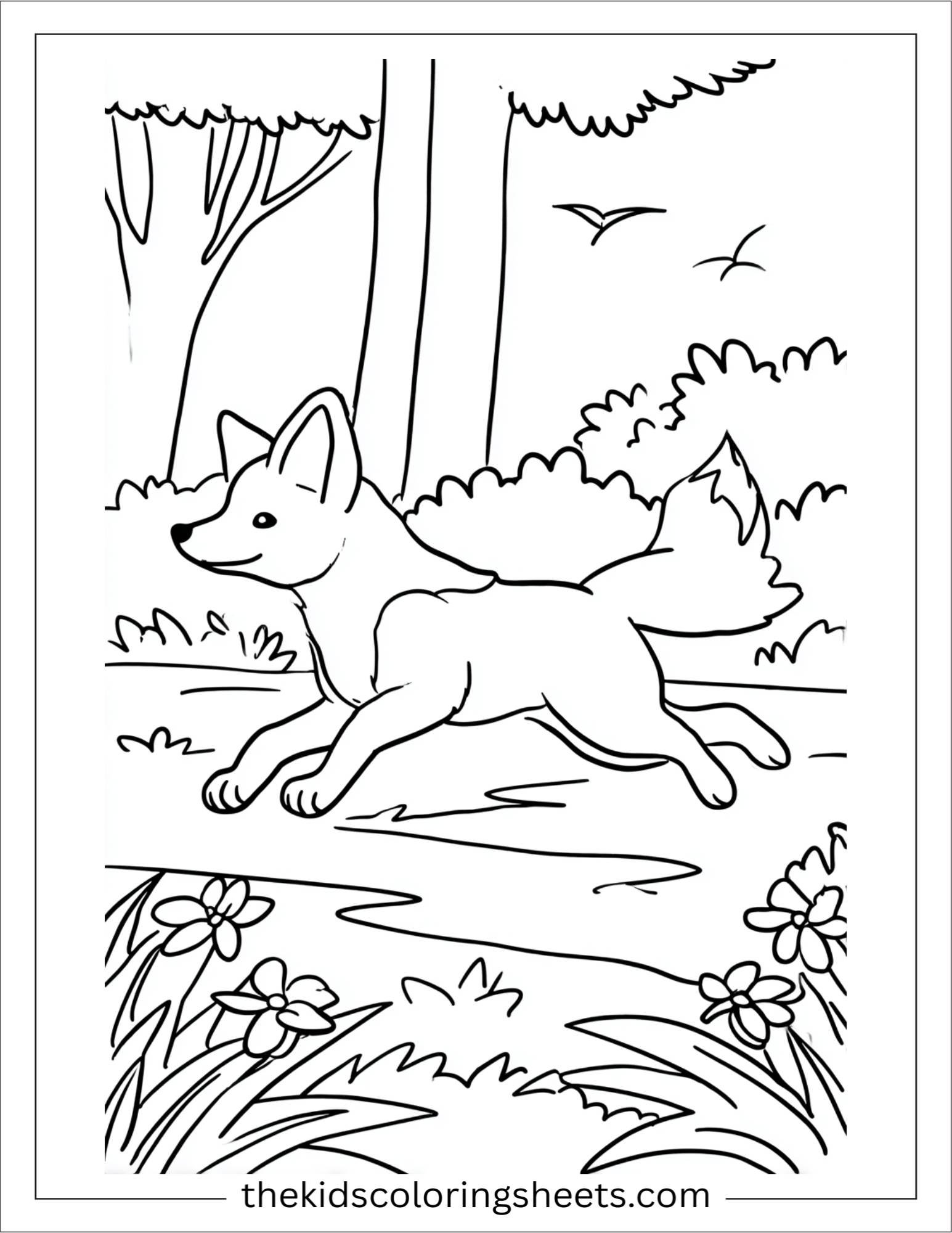 The clever fox running swiftly