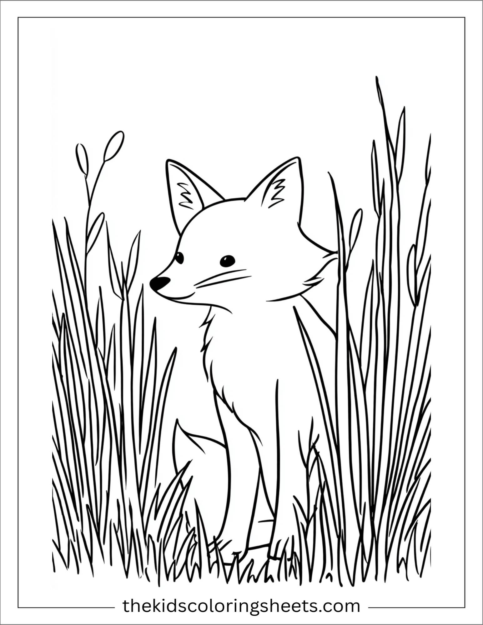 The clever fox sneaking quietly