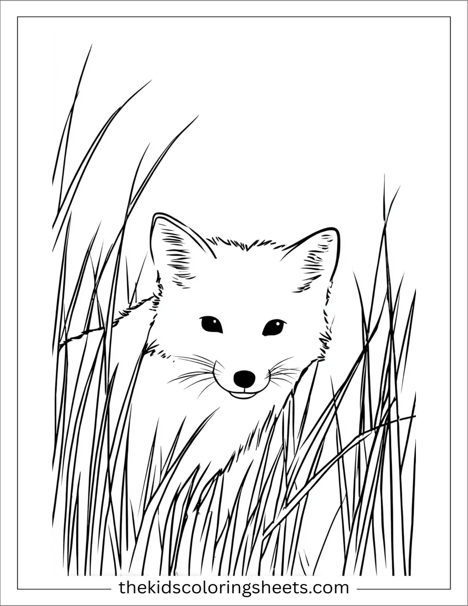 The clever fox sneaking through grass