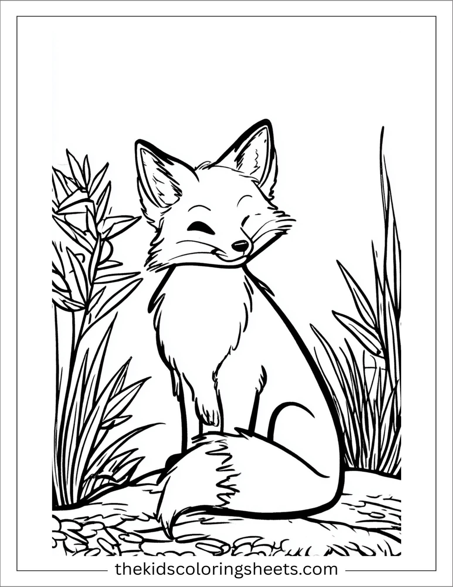 The clever fox winking