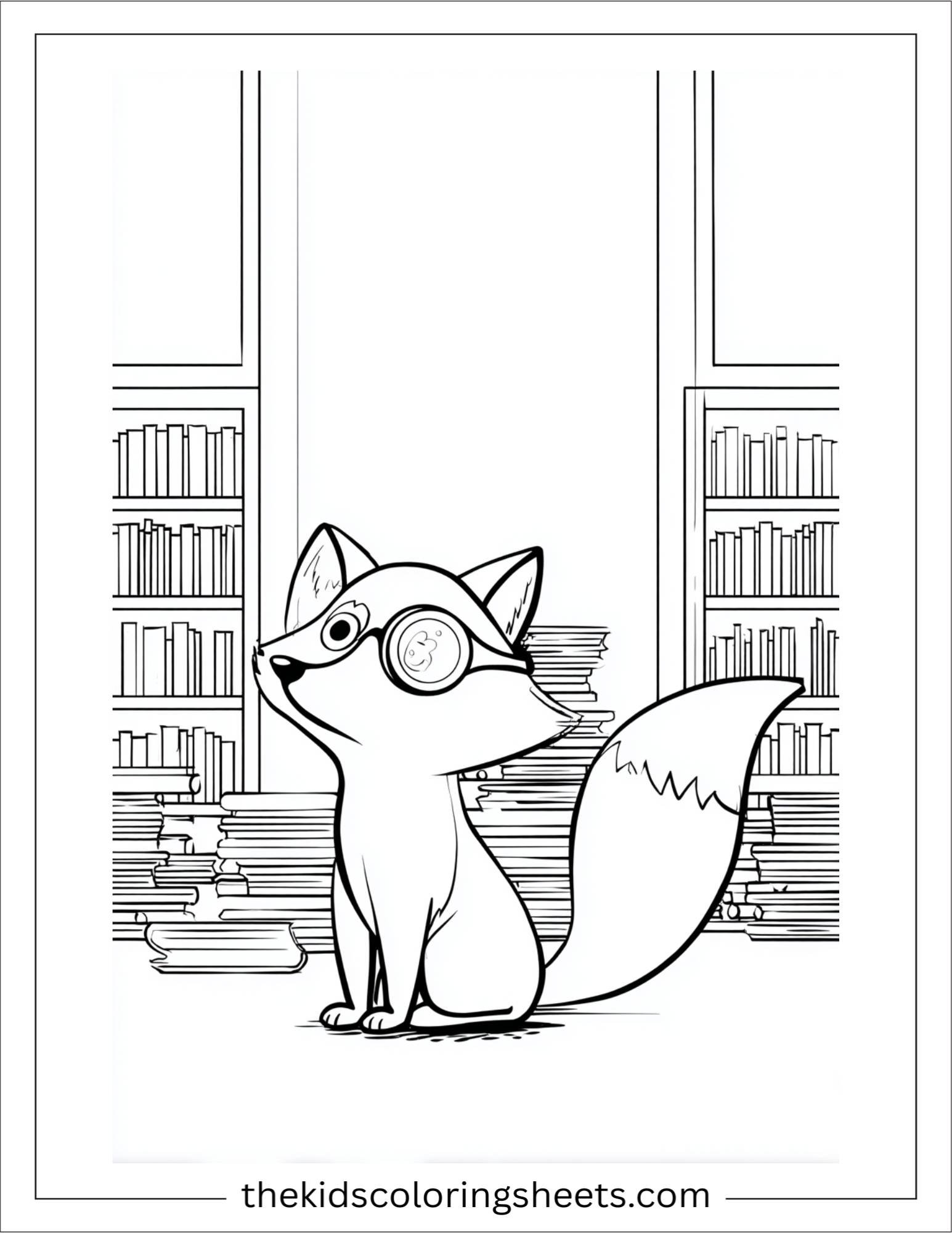 The clever fox with monocle