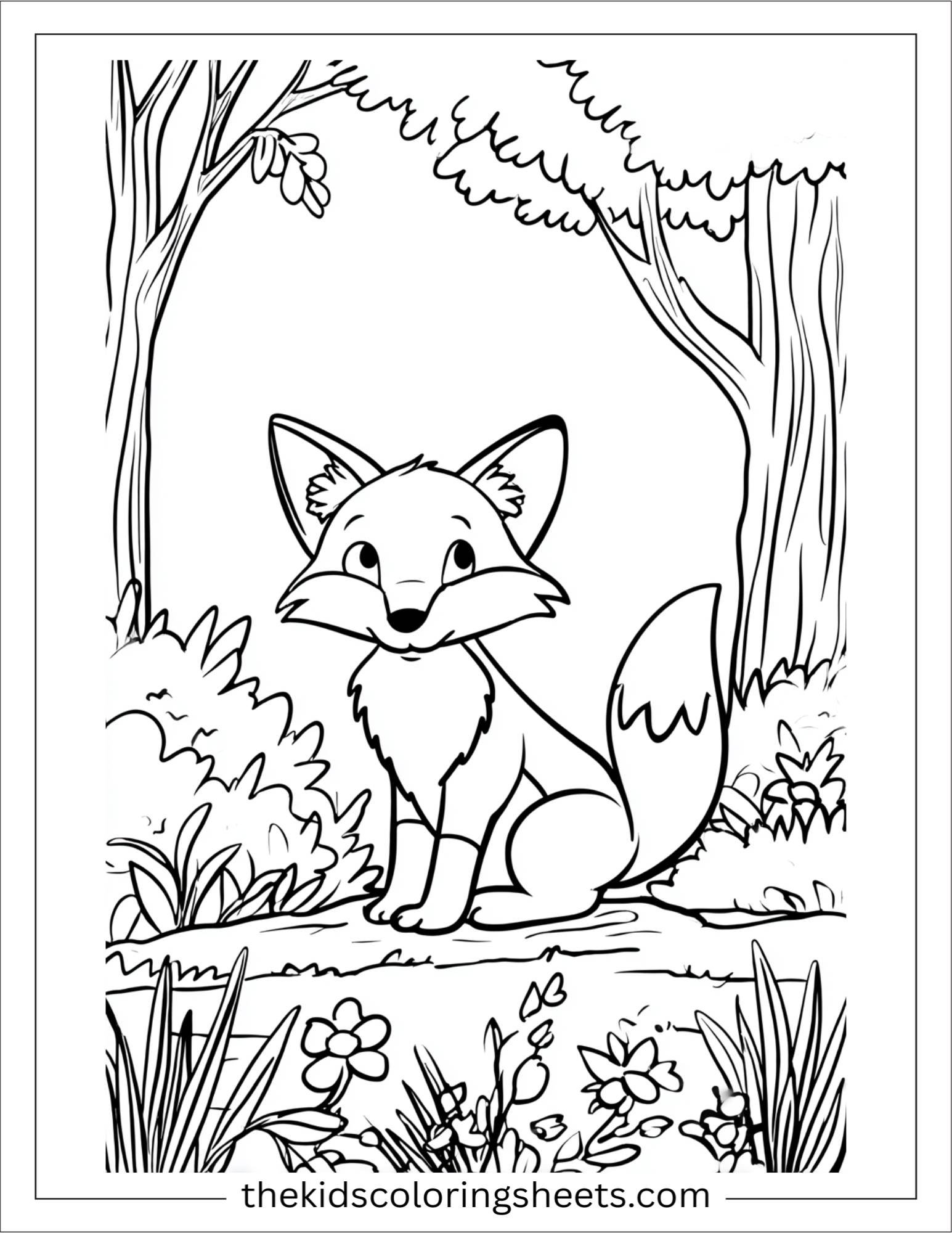 The clever fox with thinking face