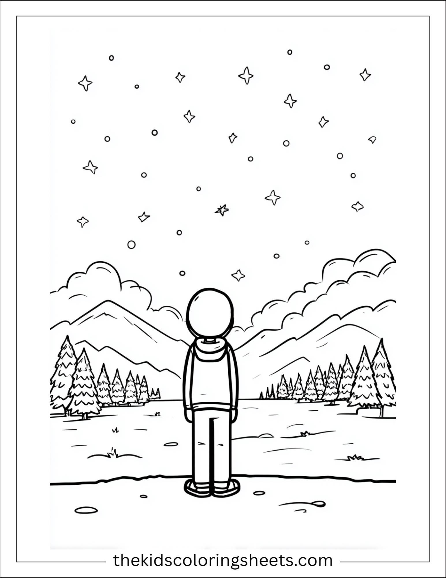 The explorer gazing at stars