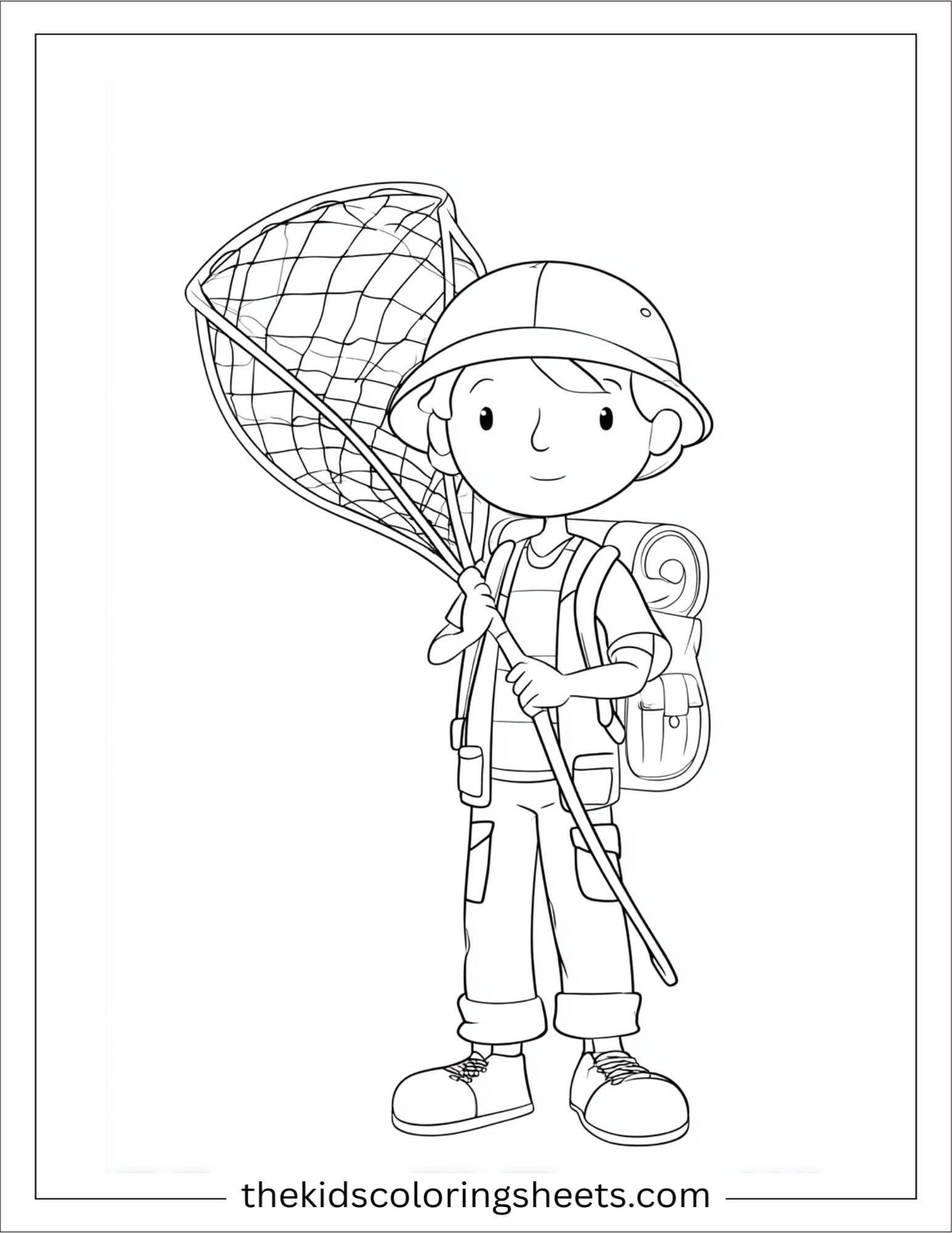 The explorer holding net