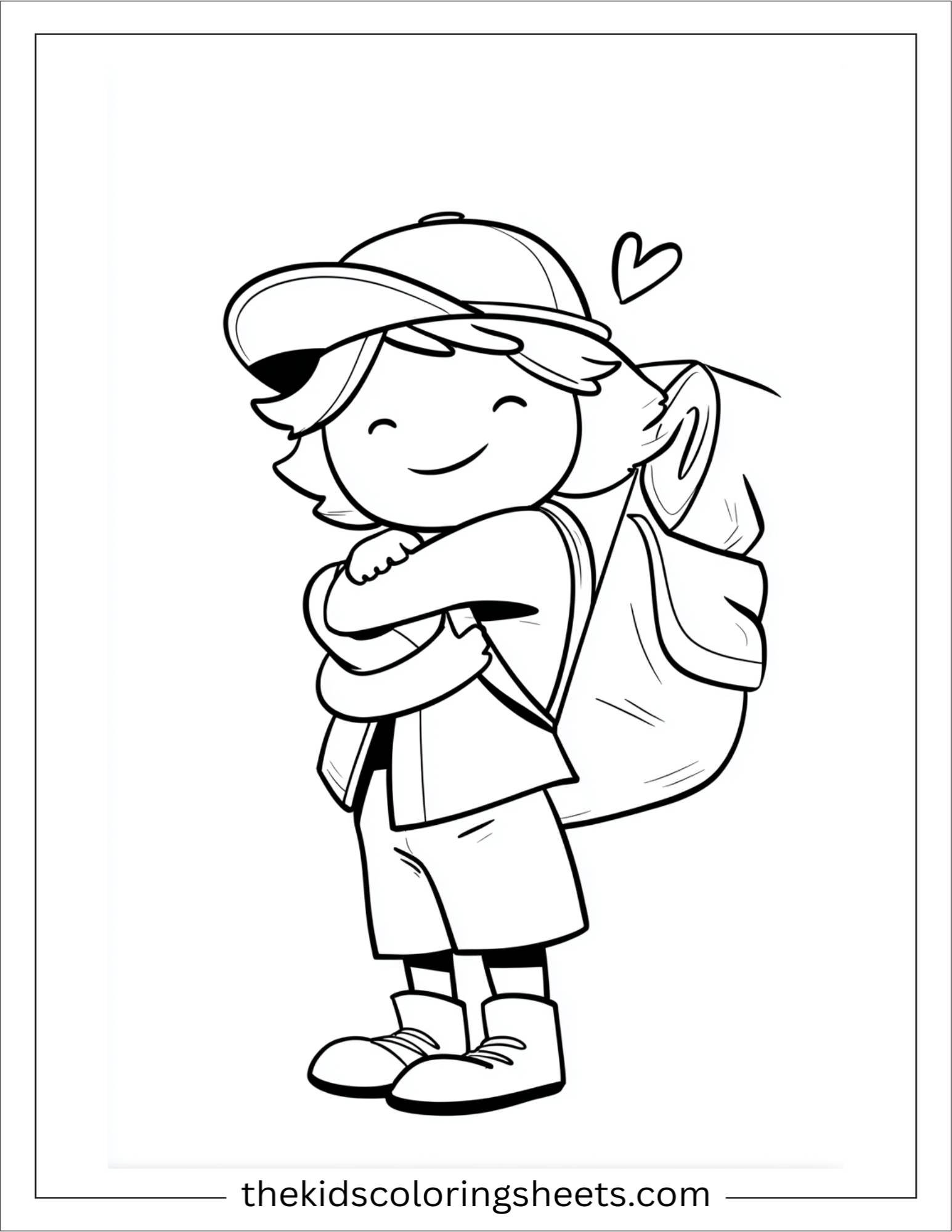 The explorer hugging map