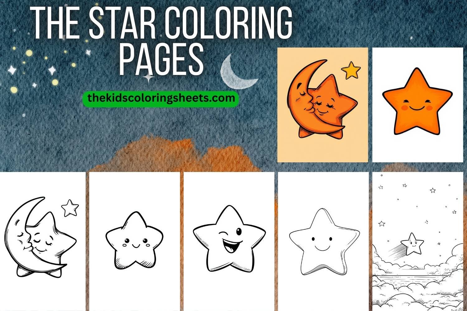 the star coloring pages