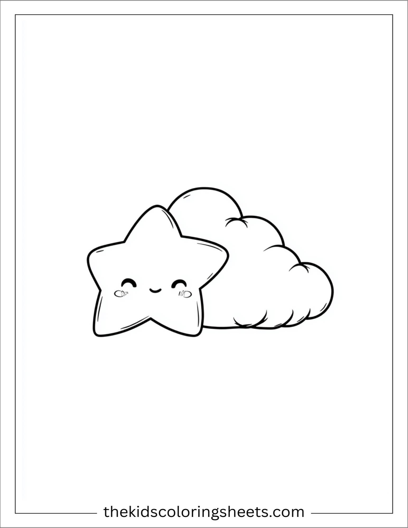 The star cuddling tiny cloud