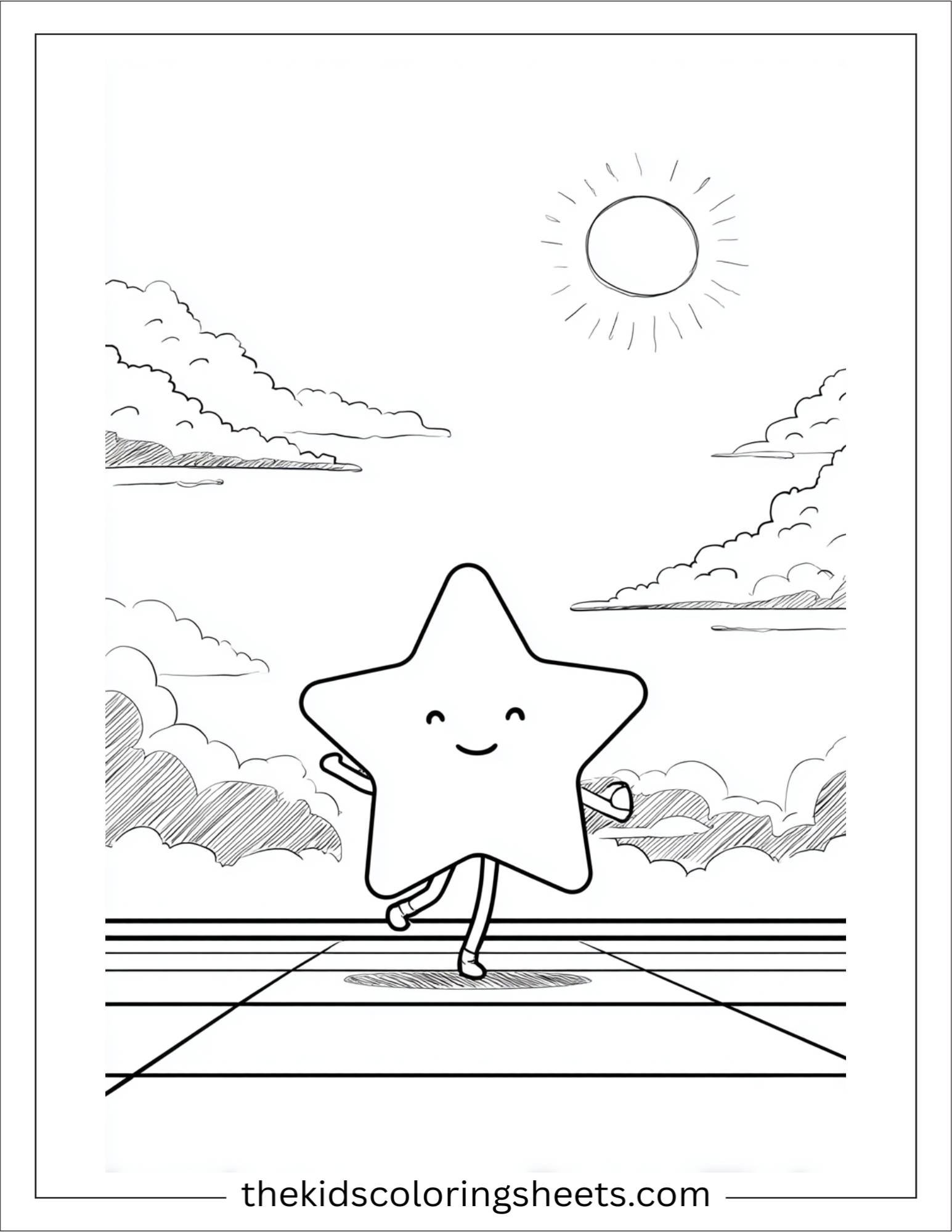 The star dancing in sky