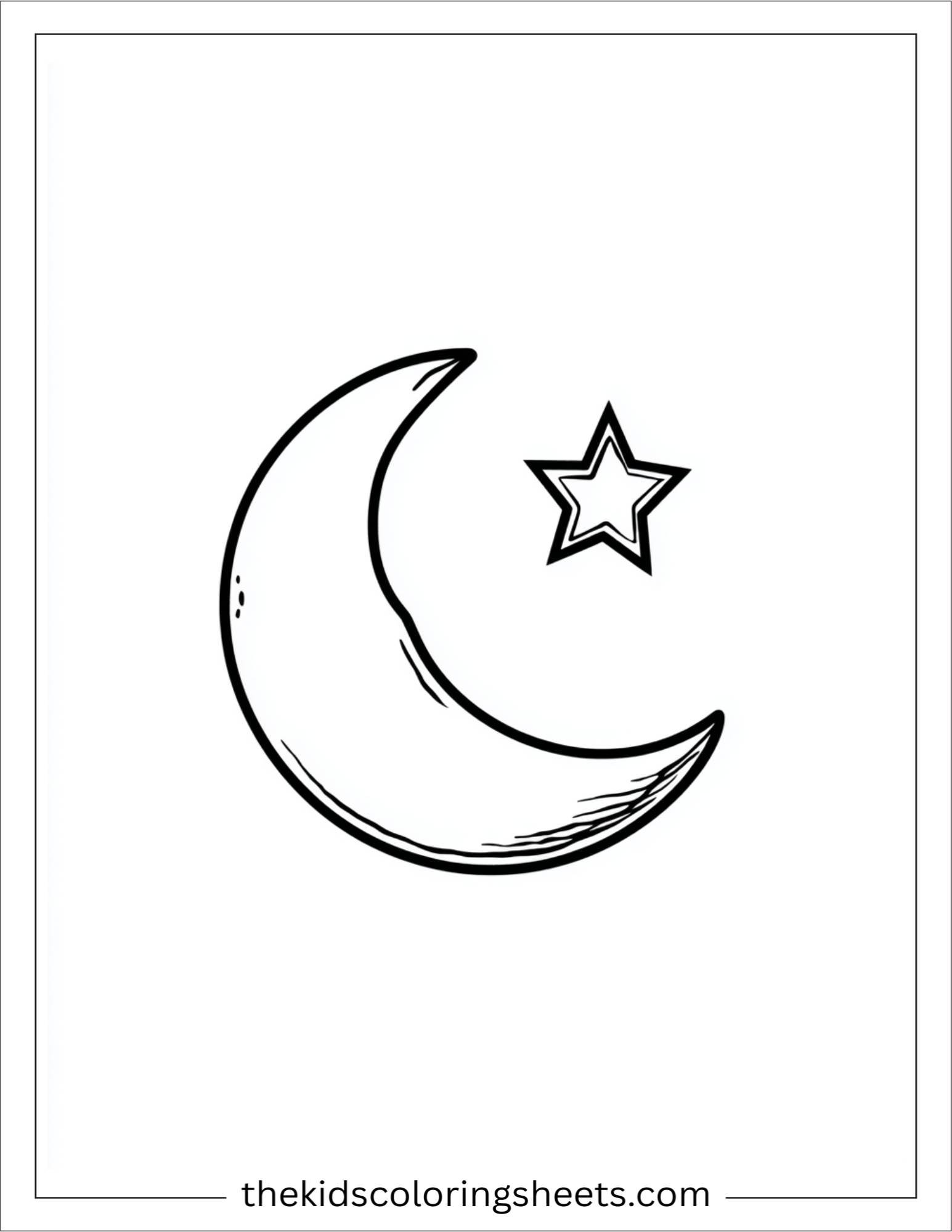 The star floating near moon