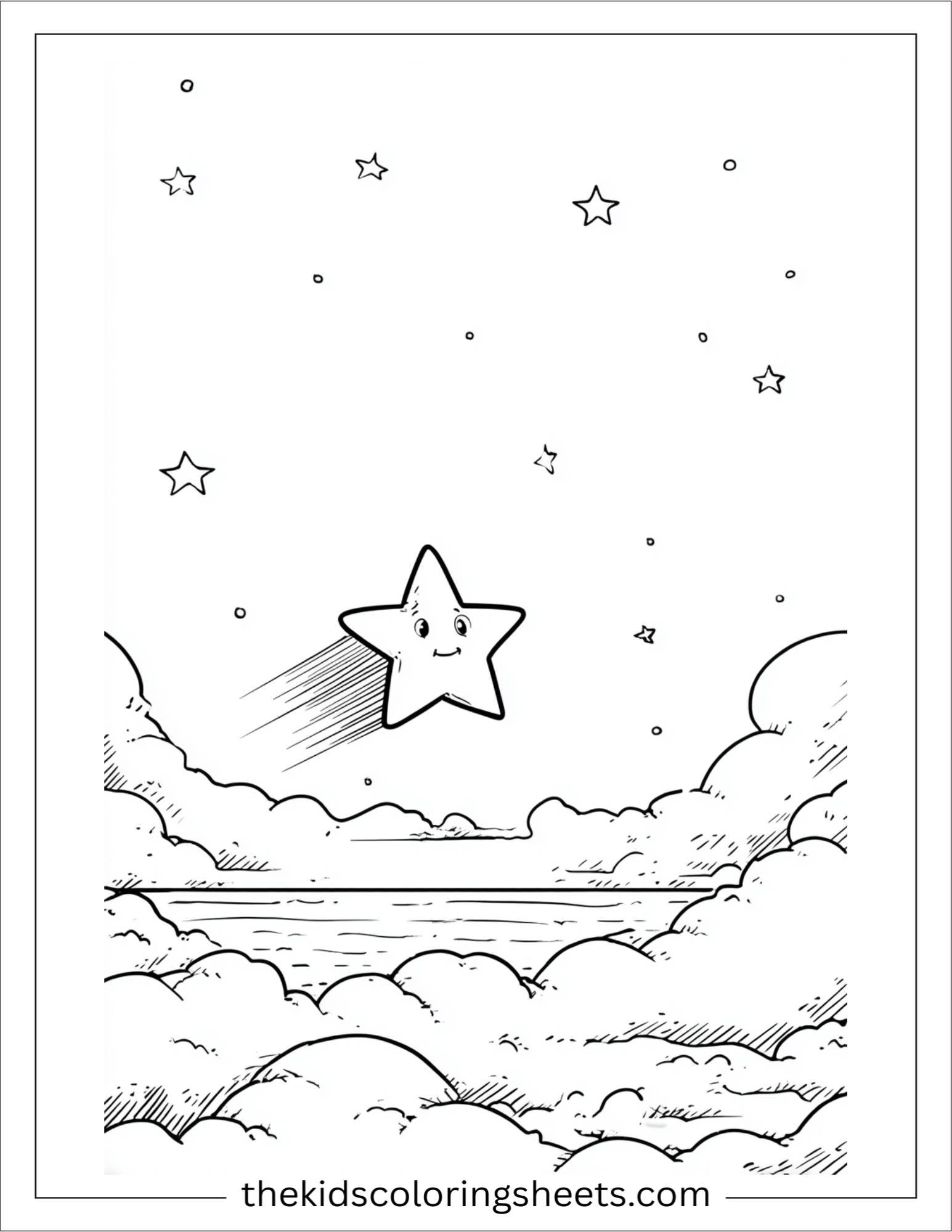 The star flying with comet