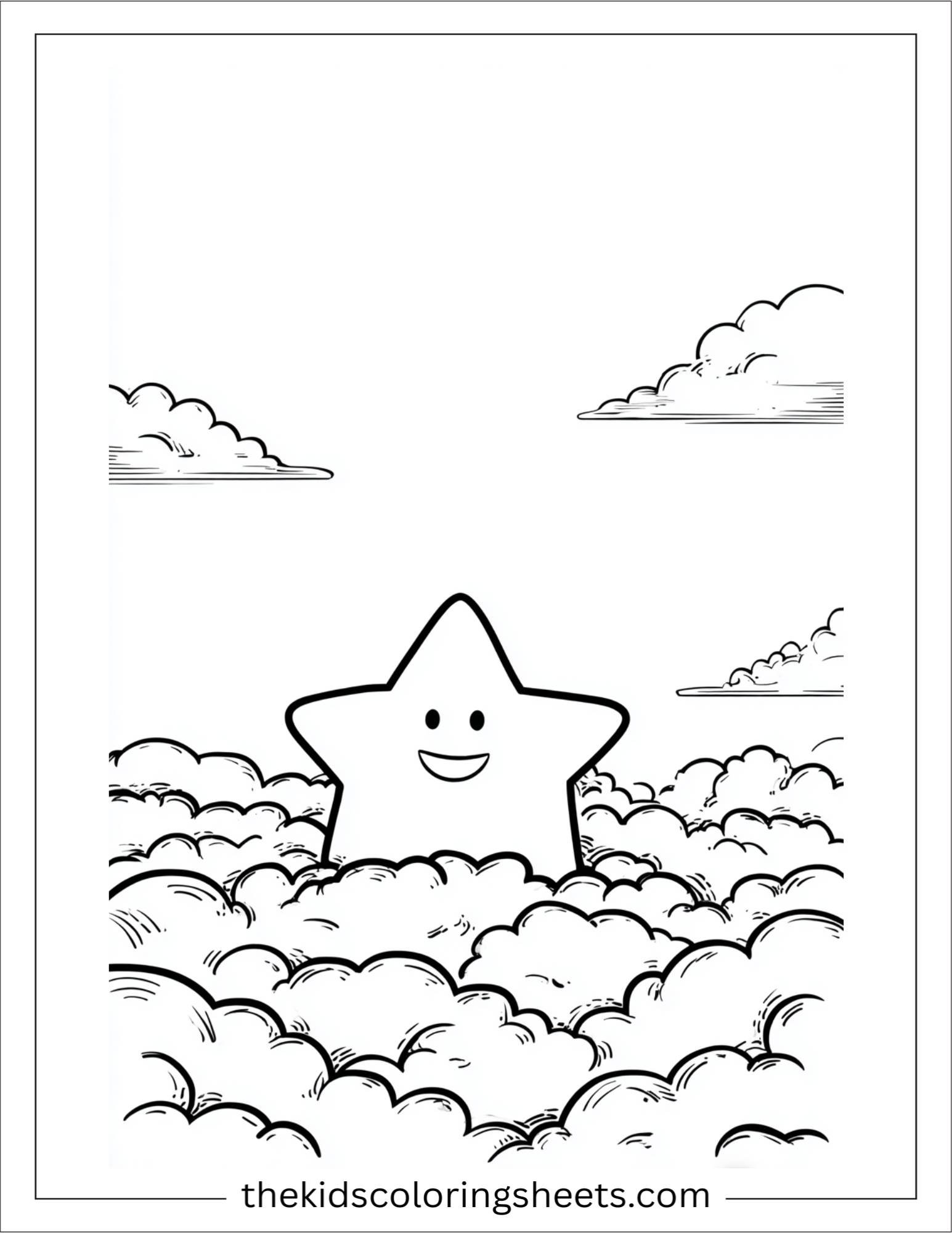 The star hiding behind cloud