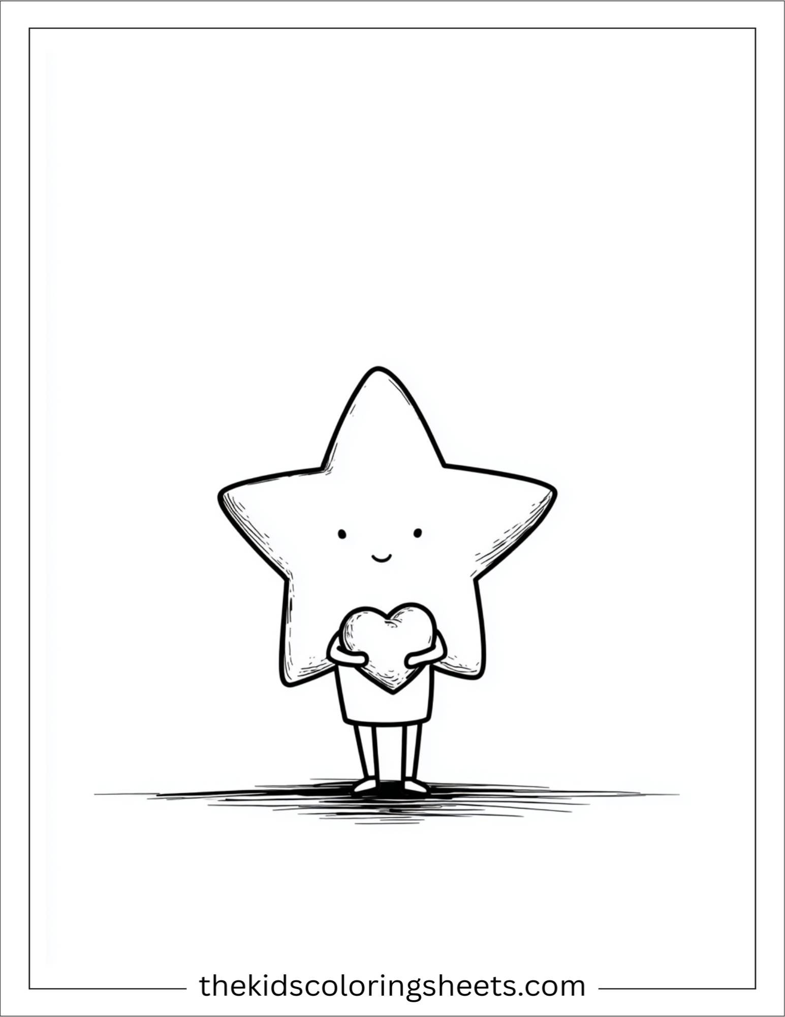 The star holding tiny heart