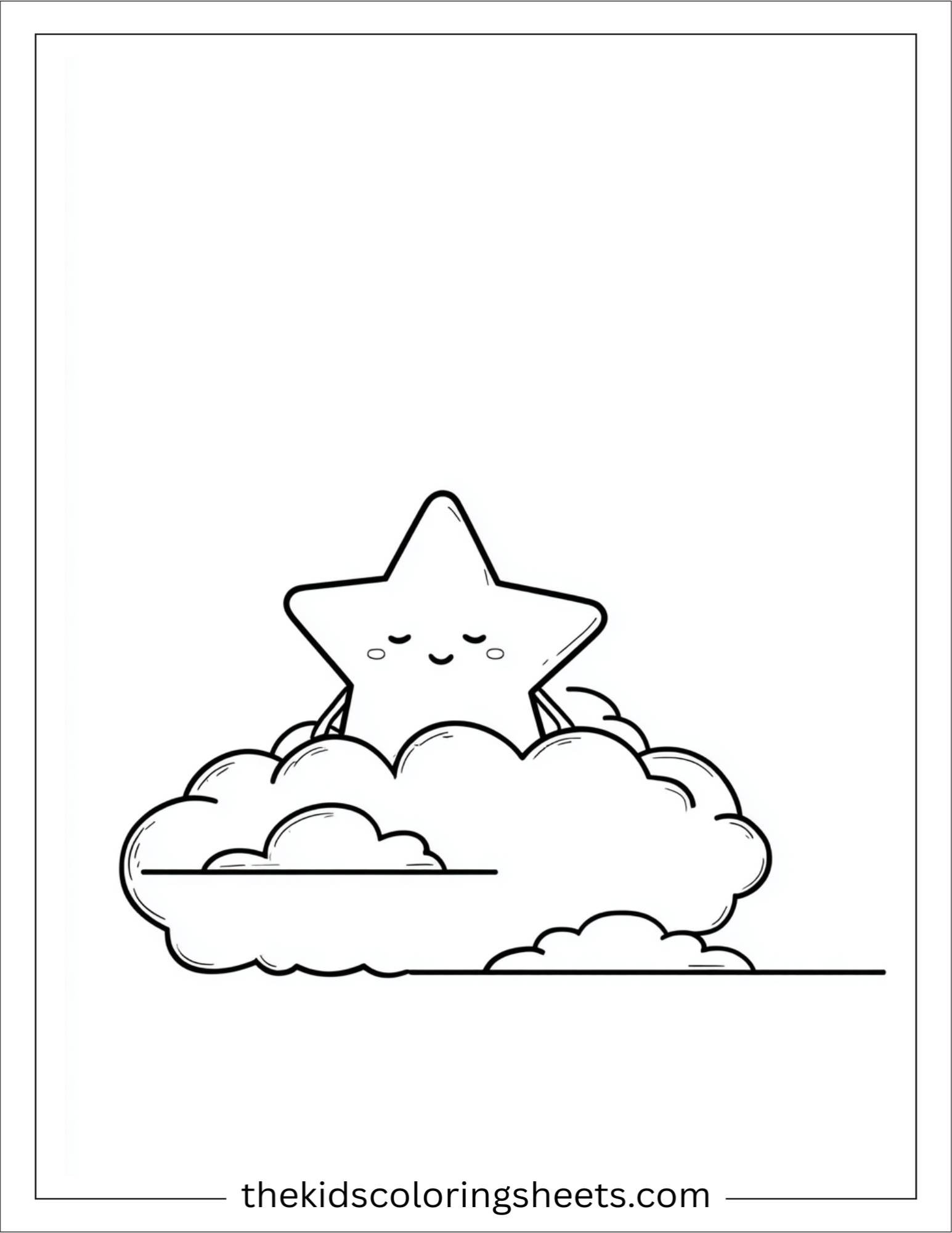 The star resting on cloud