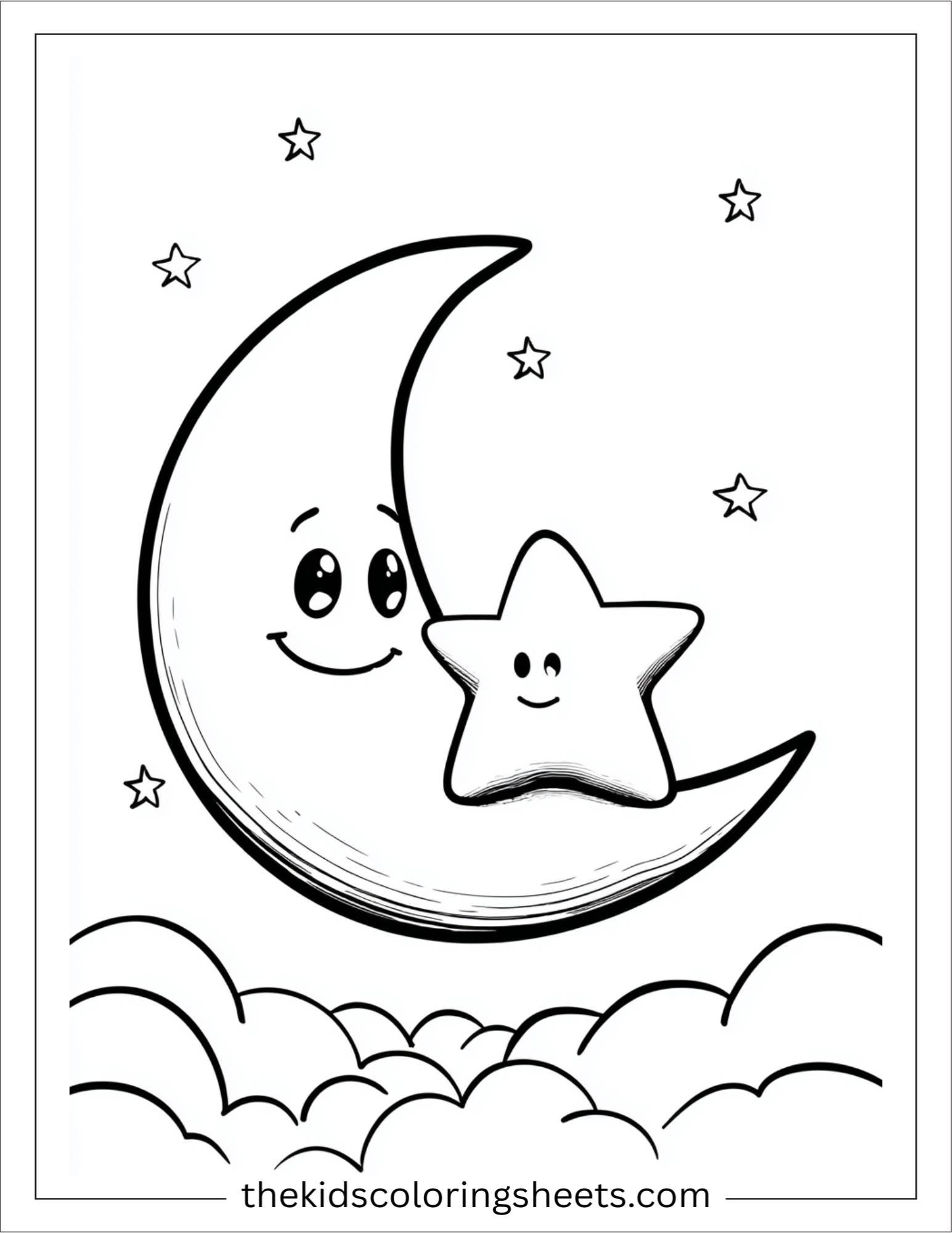 The star sitting on crescent moon