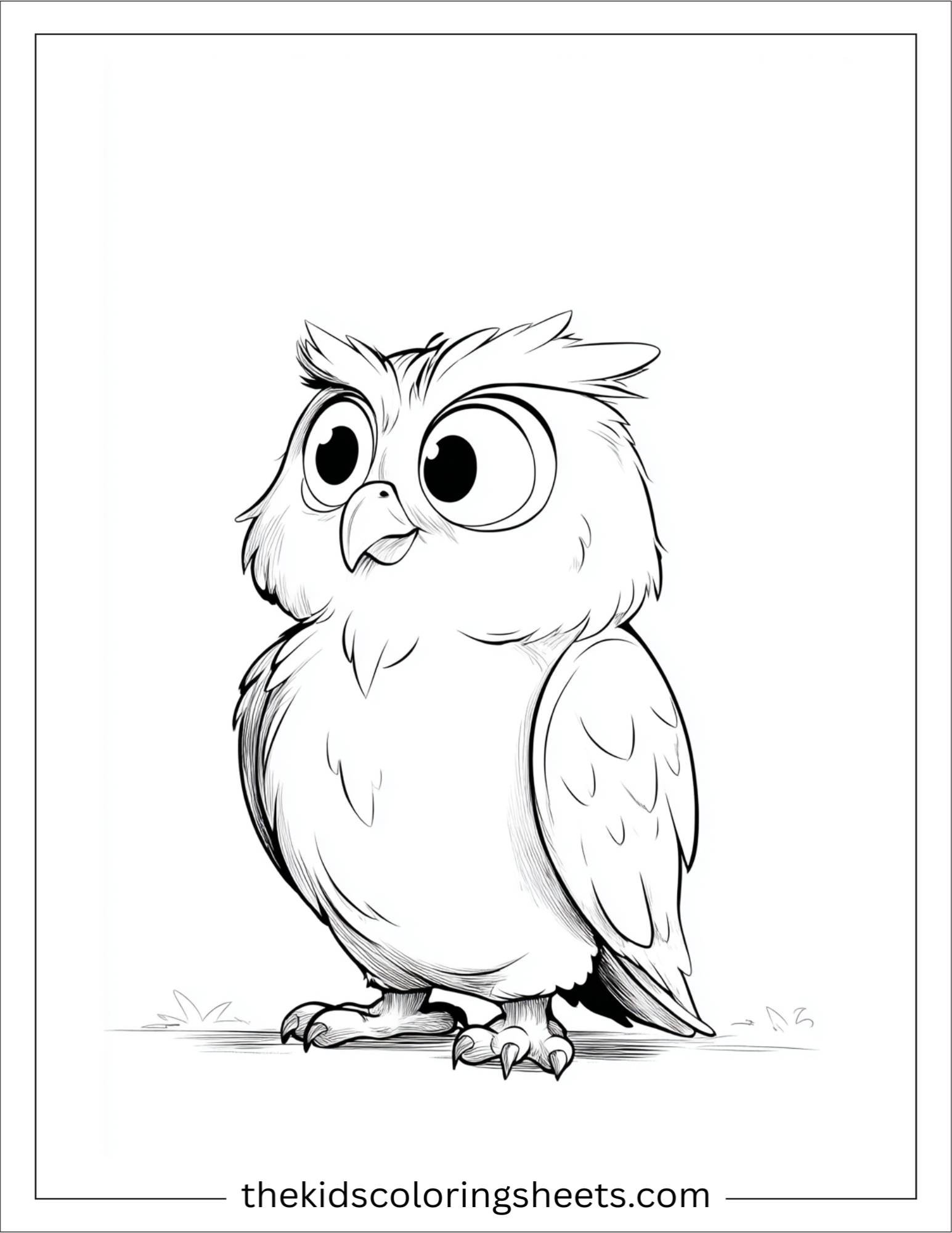 The wise owl looking curious