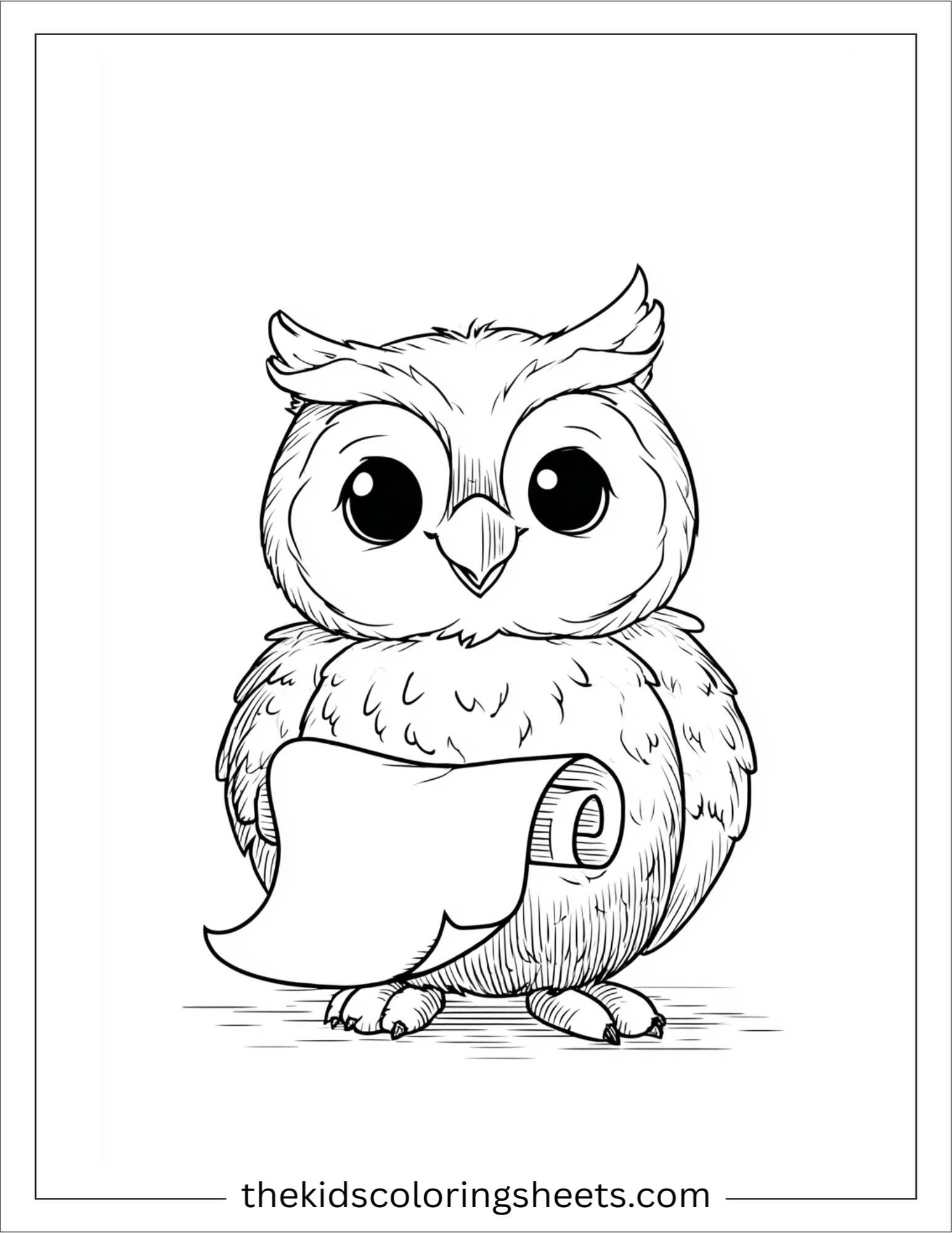 The wise owl opening scroll