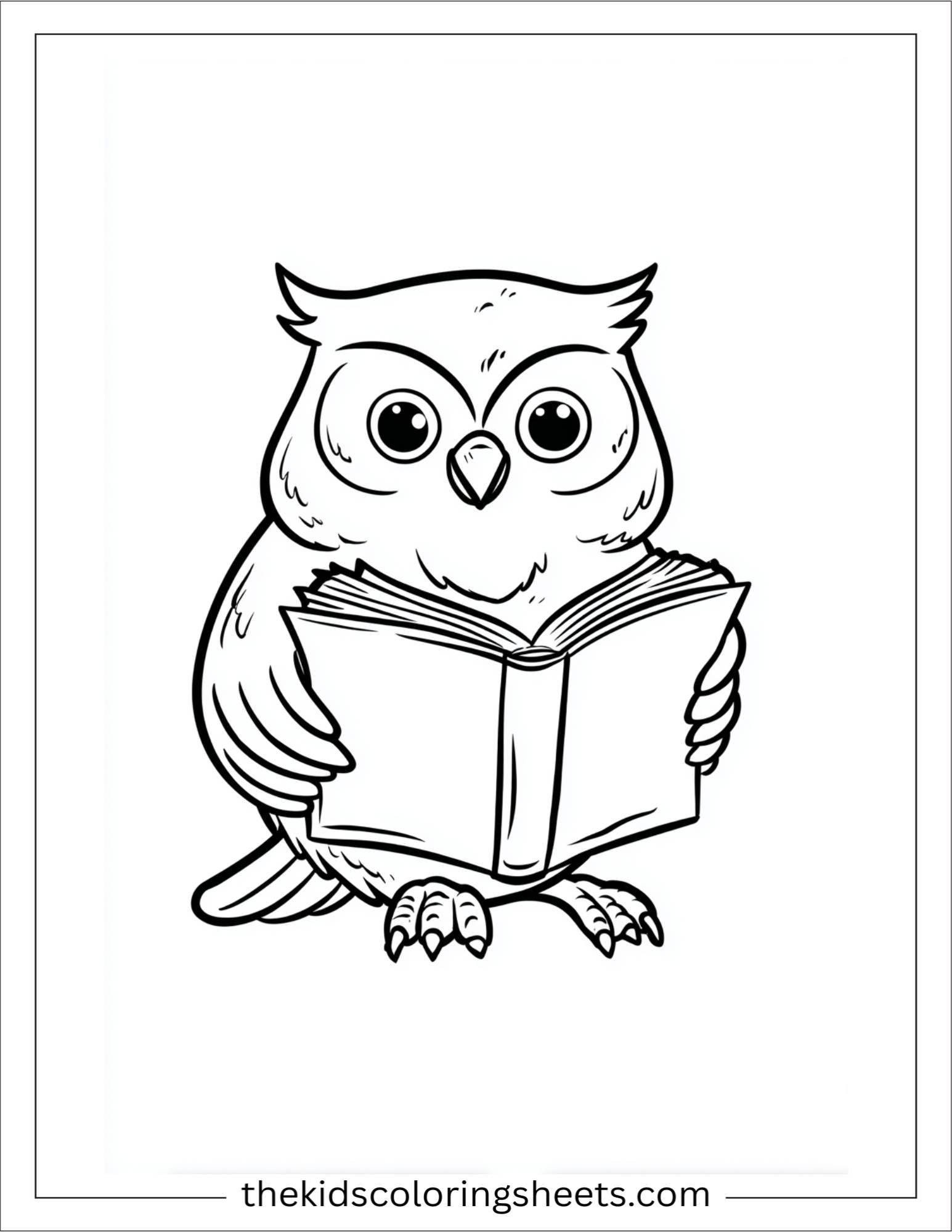 The wise owl reading a book