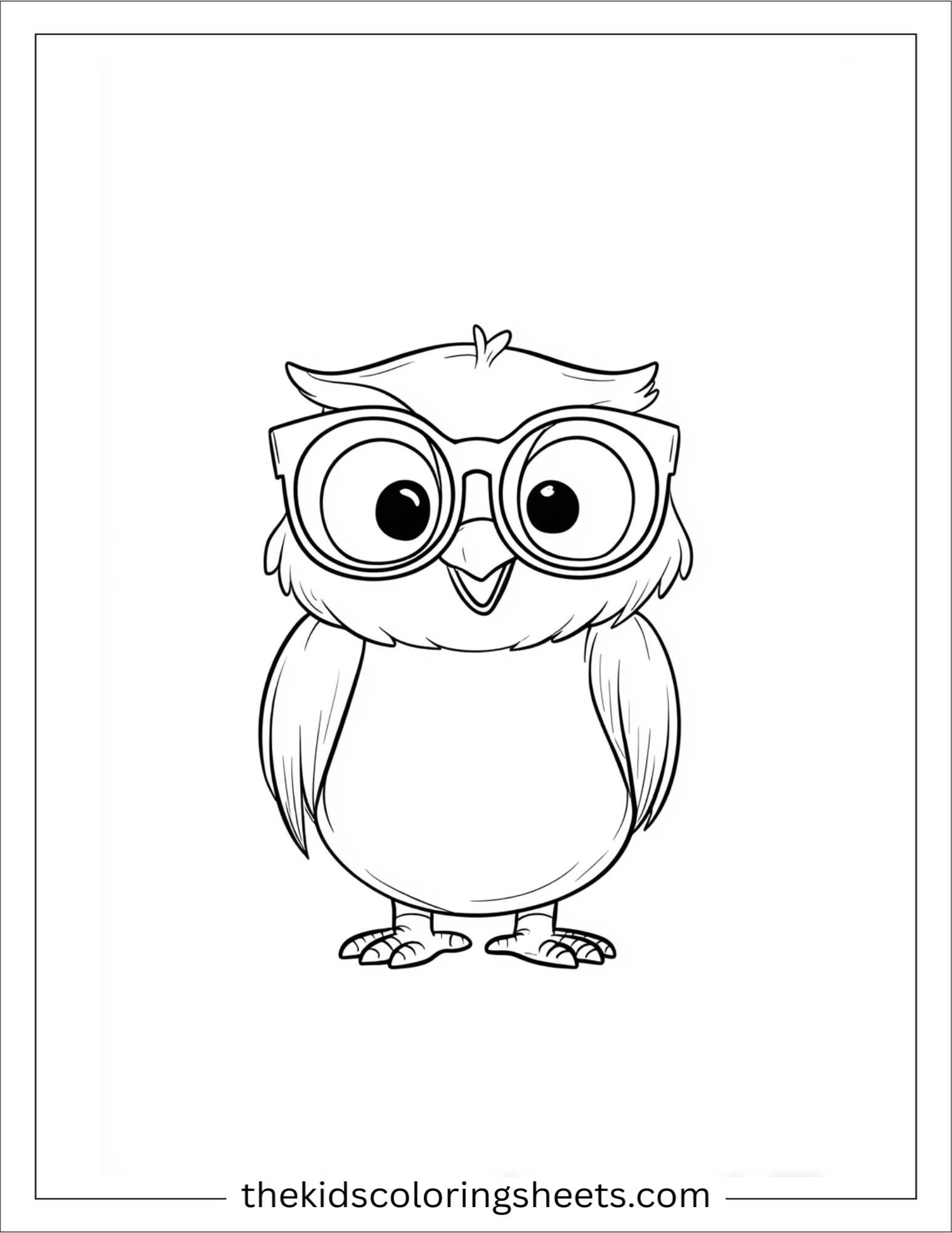 The wise owl wearing glasses